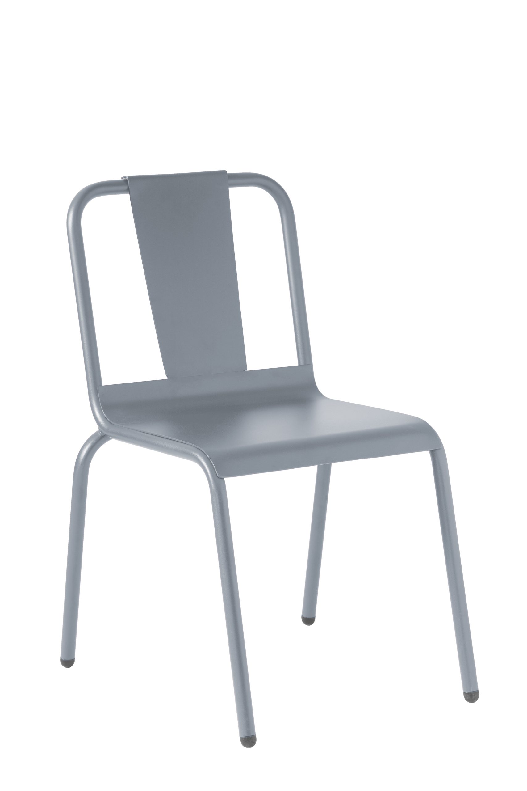 Chaise en acier gris