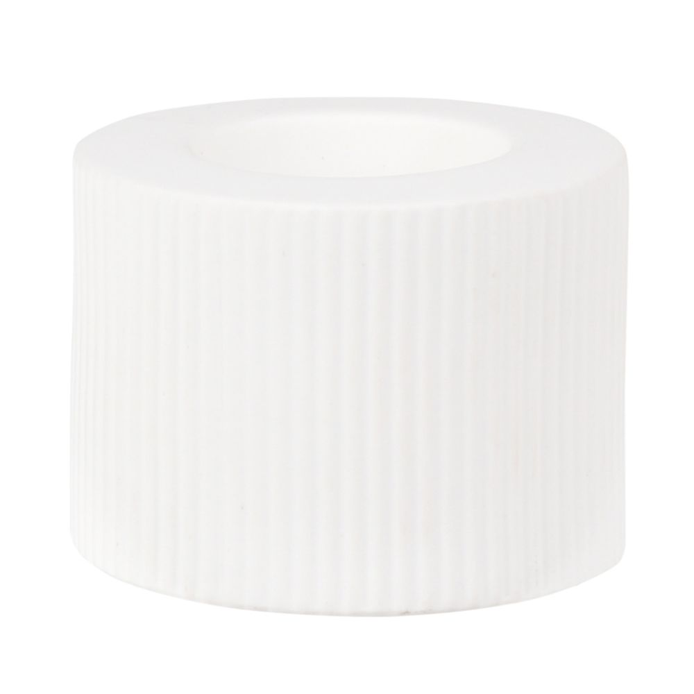 Lumignon en porcelaine striée blanche