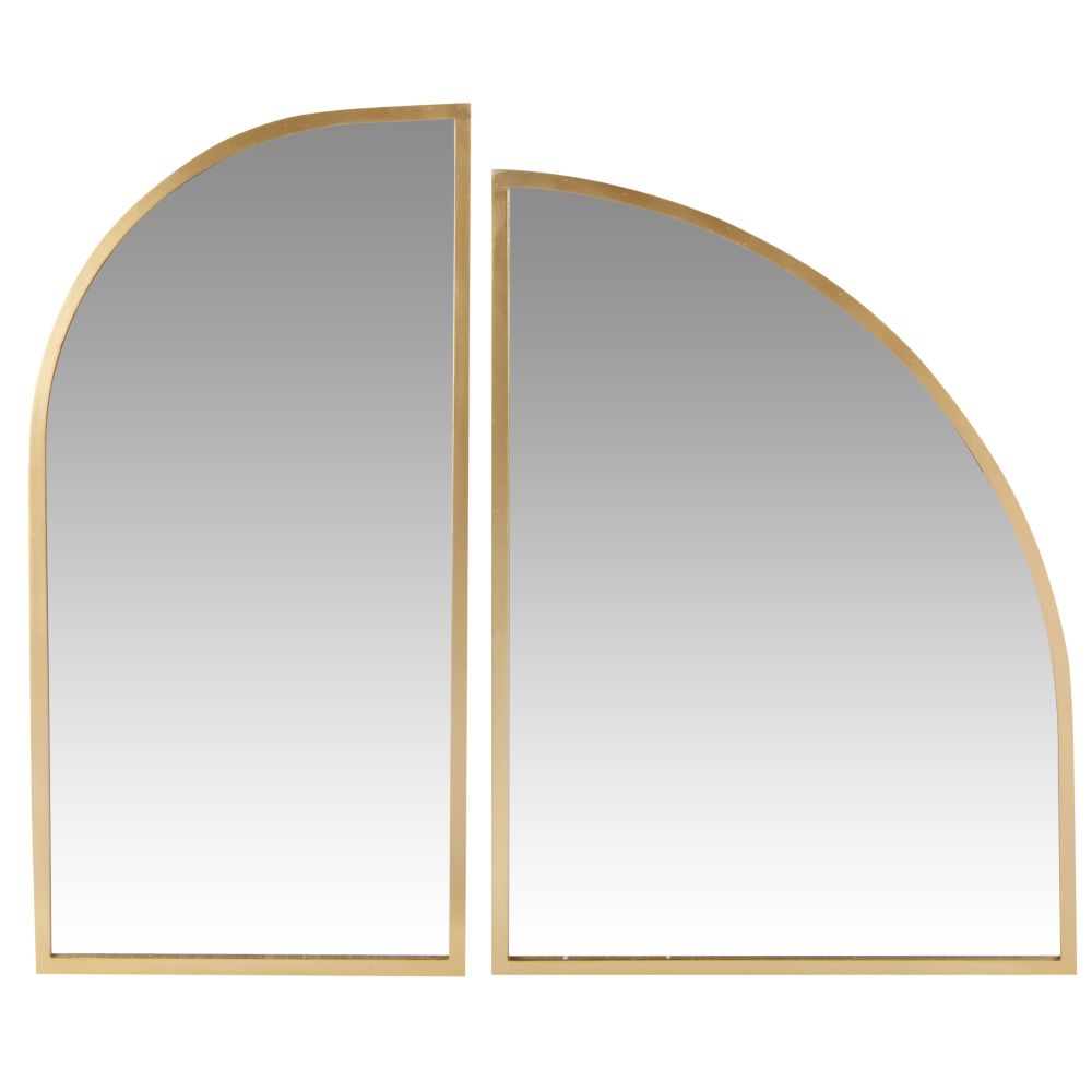 Miroirs destructurés dorés (x2) 30x60