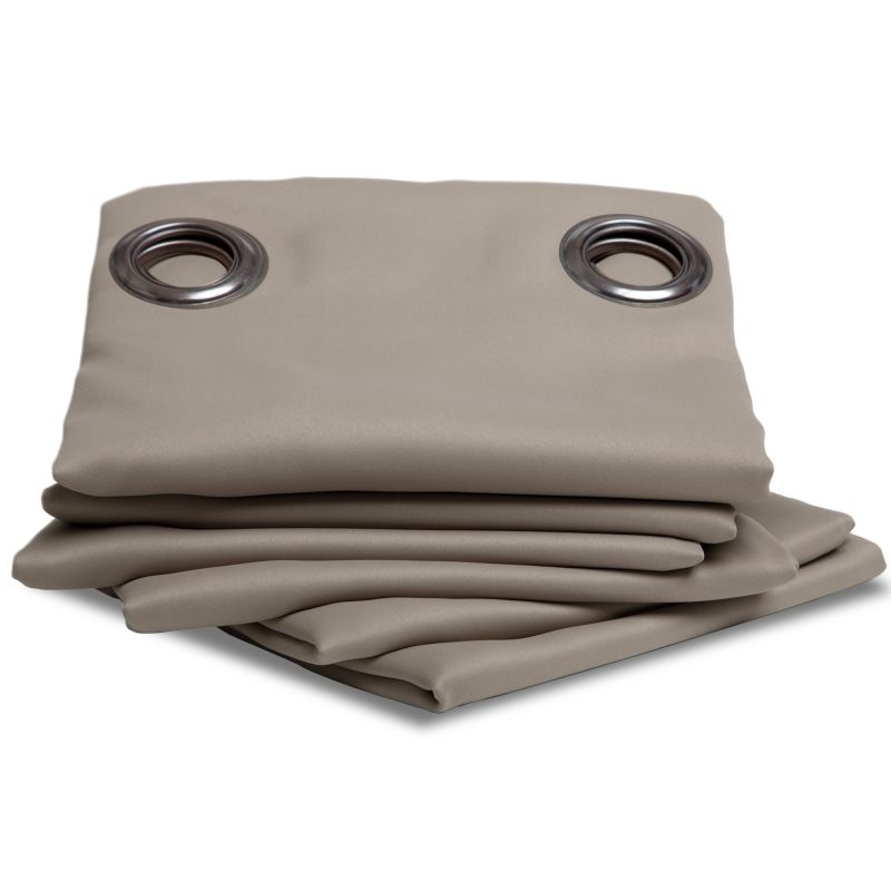 Rideau occultant et thermique moondream polyester taupe 260 x 145