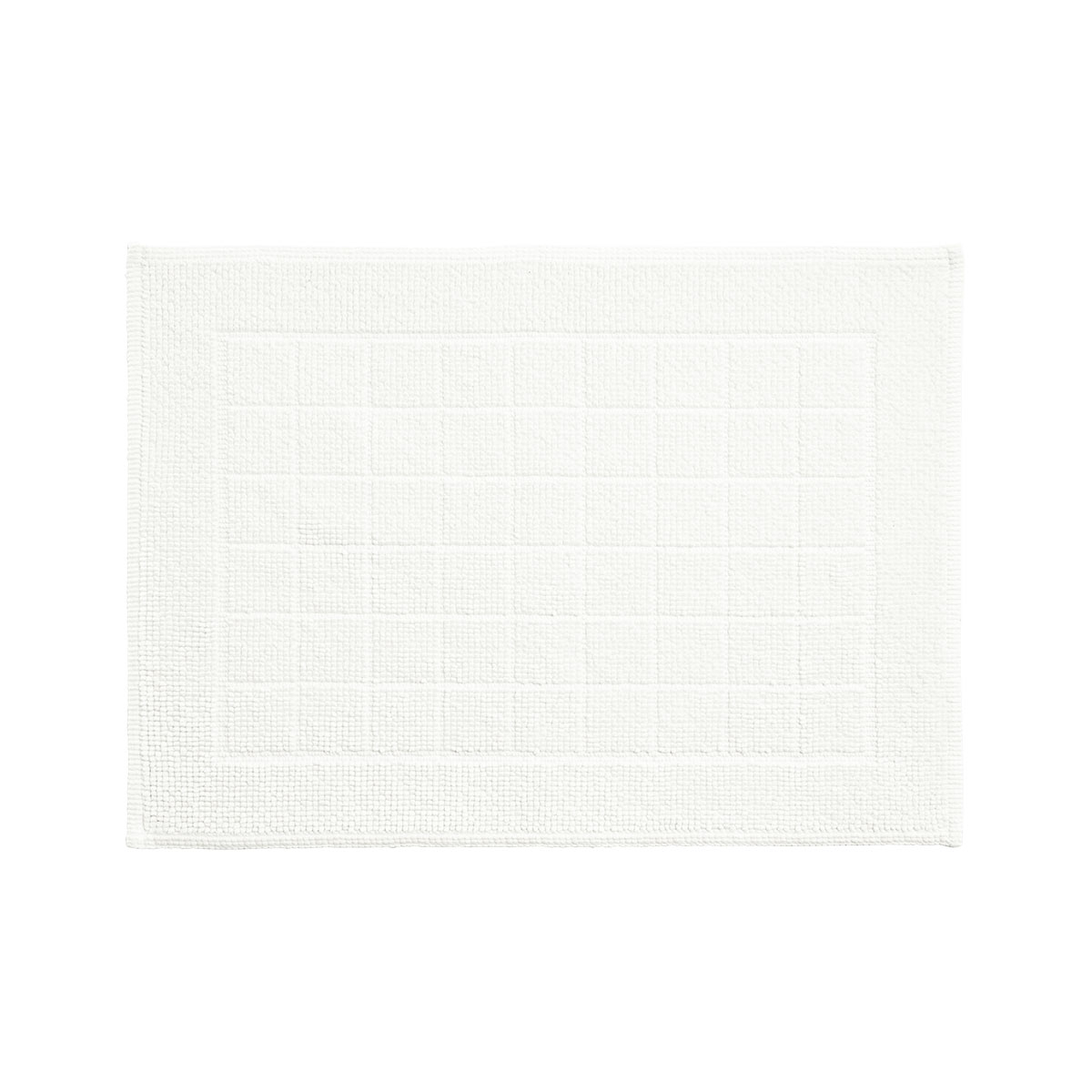 Tapis de bain en coton blanc 60 x 120 cm