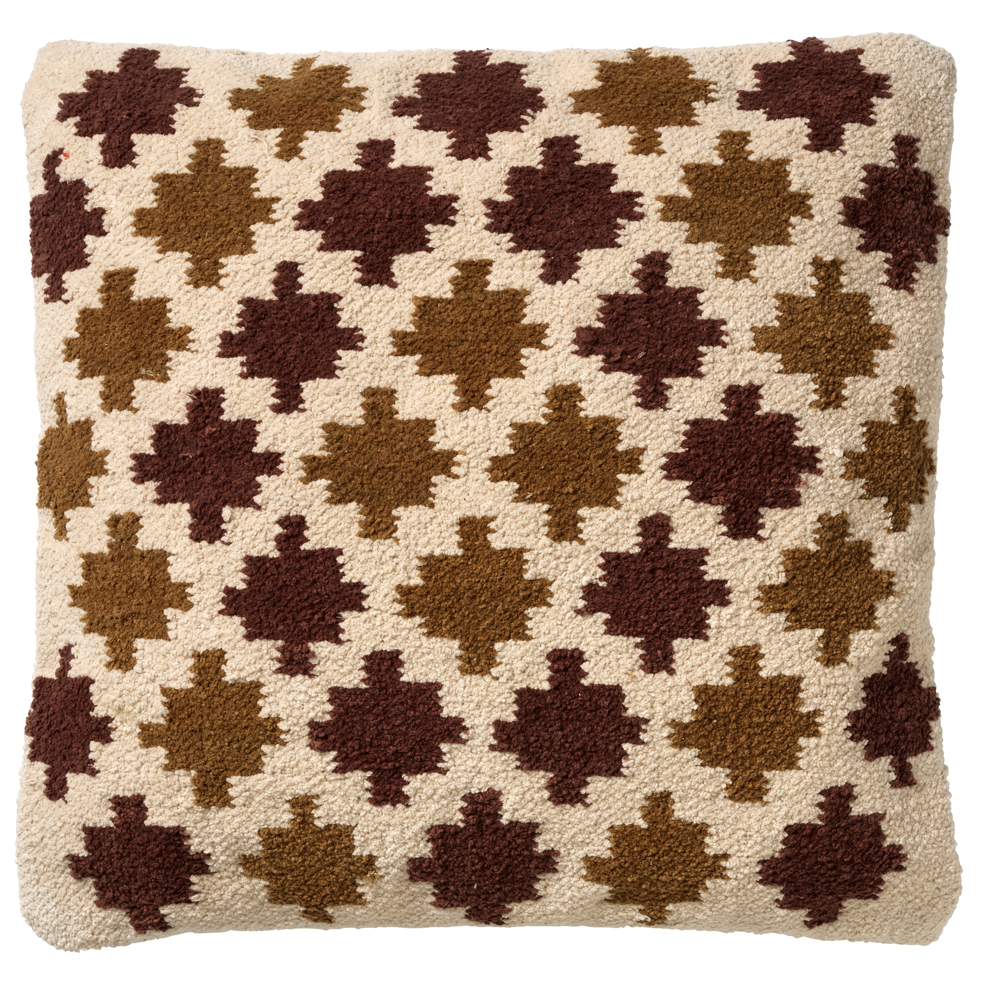 Coussin - beige en coton 45x45 cm avec motif