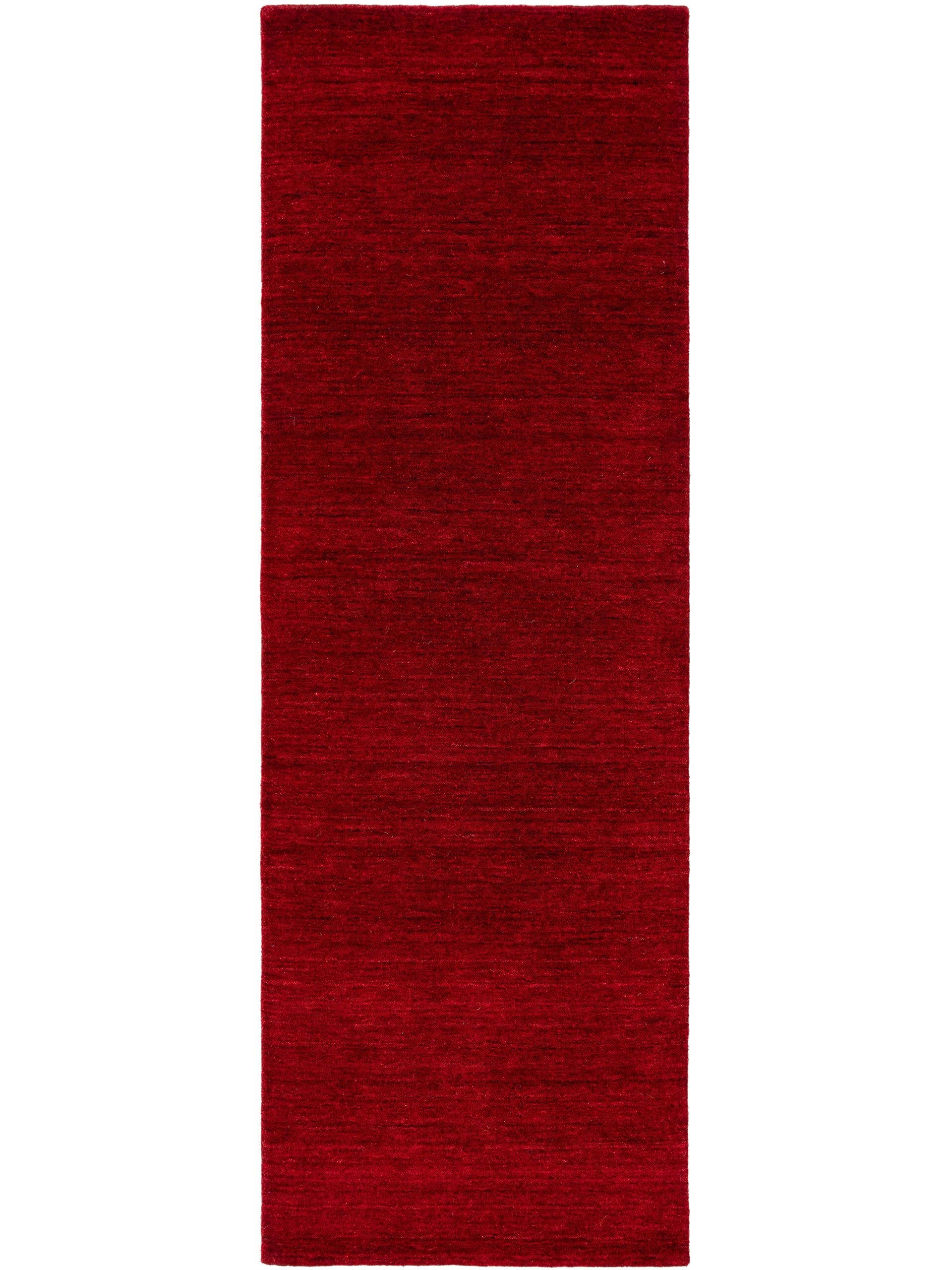 Tapis de couloir en laine rouge 80x300