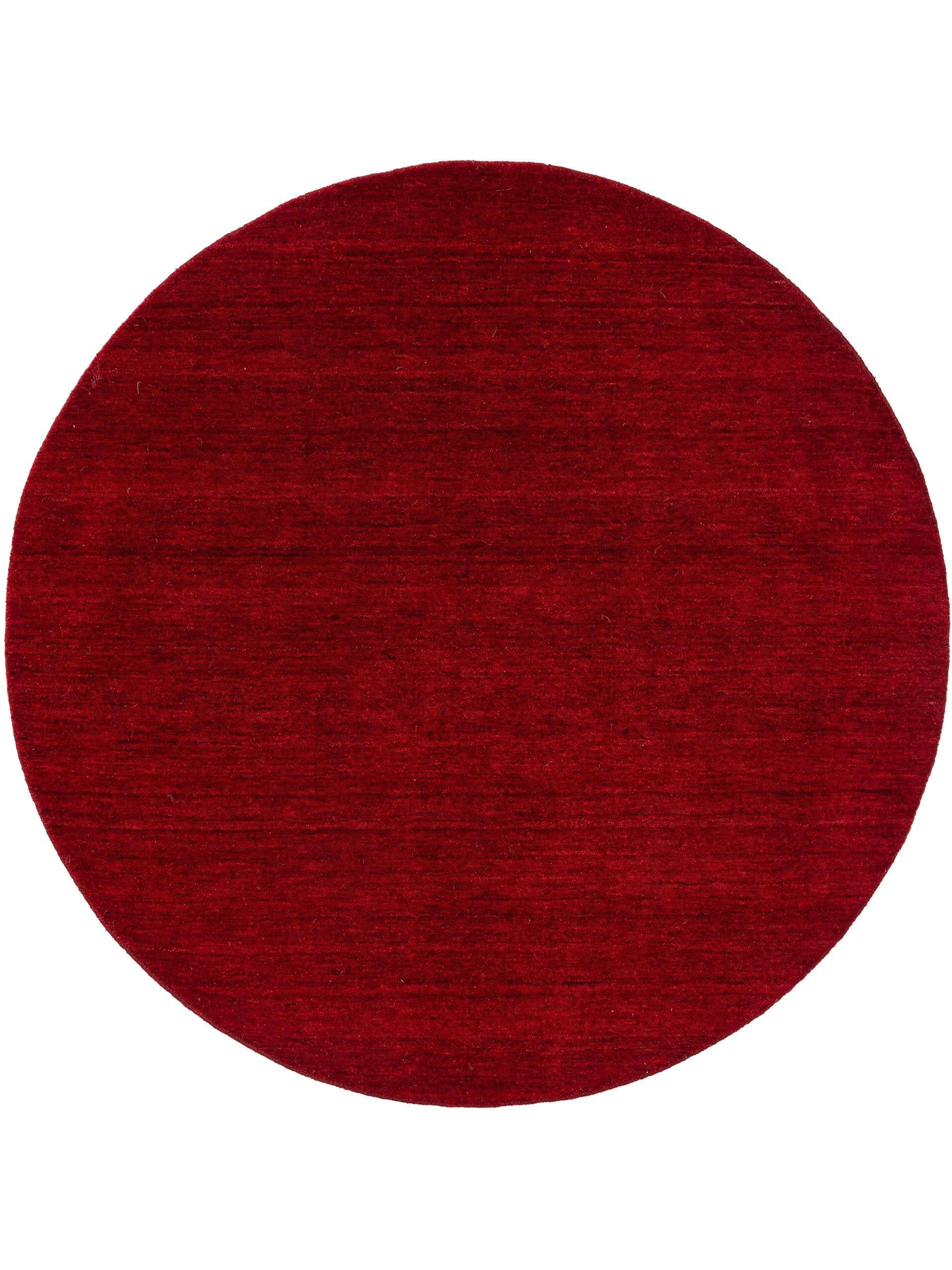 Tapis en laine rond rouge D 120