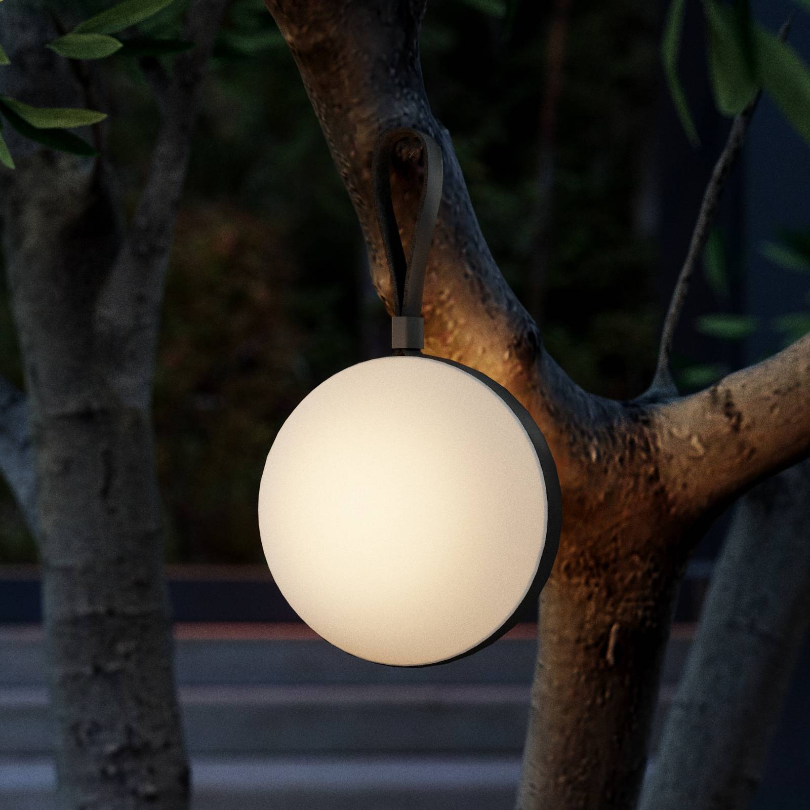 Nordlux Luminaire d'extérieur LED Bring to go Ø 16 cm blanc/noir