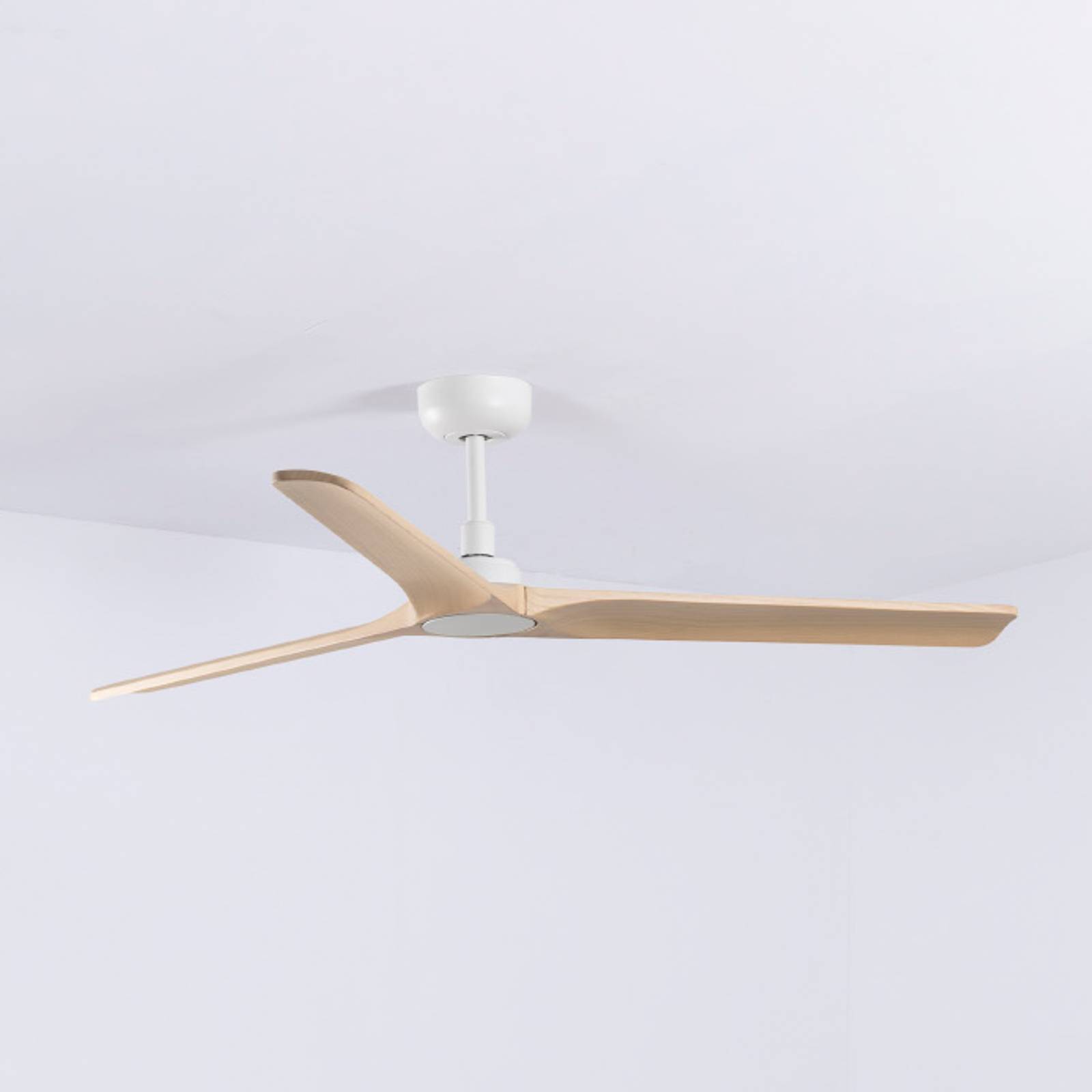 FARO BARCELONA Ventilateur plafond Heywood M DC blanc/bois clair