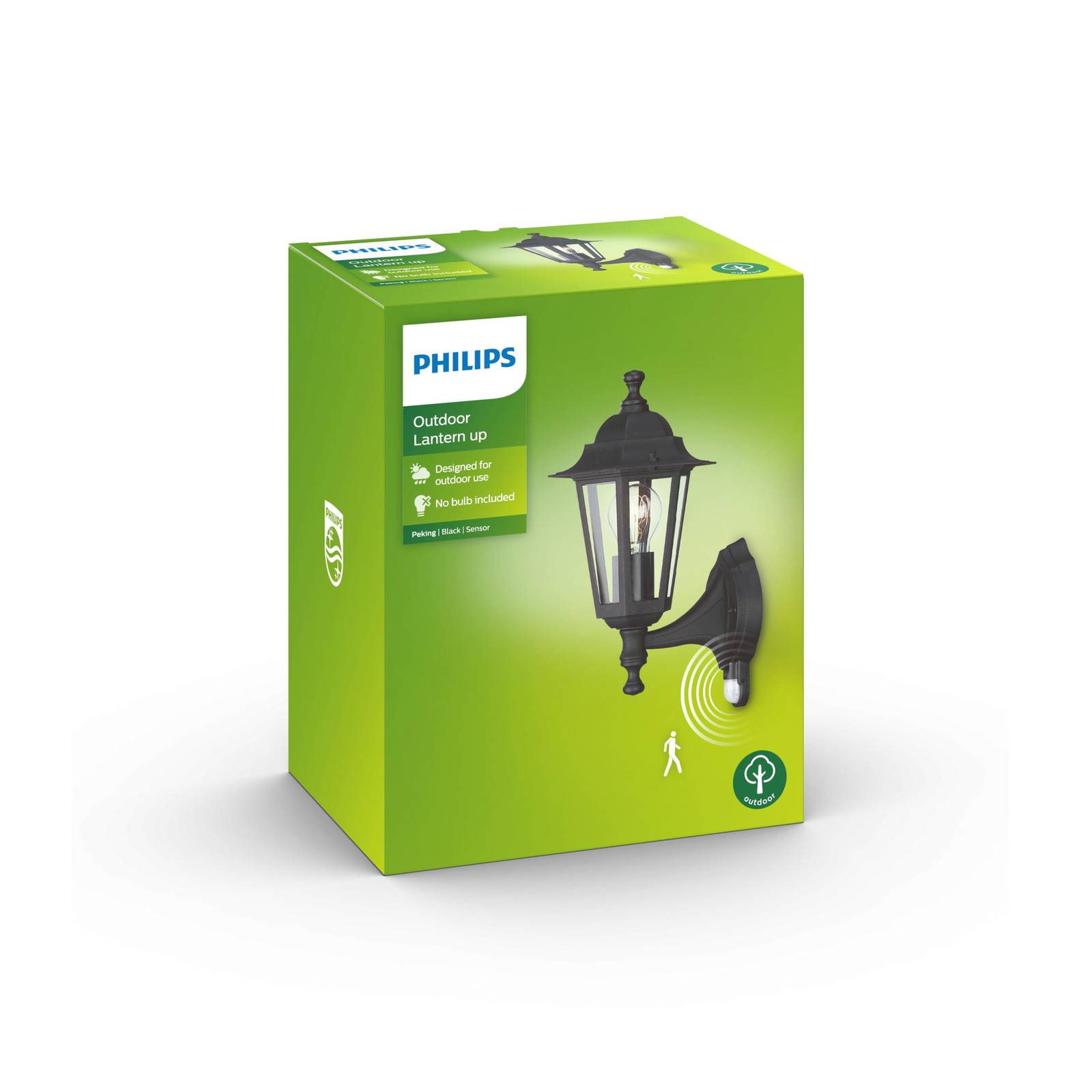 Philips Peking applique d’extérieur noire capteur