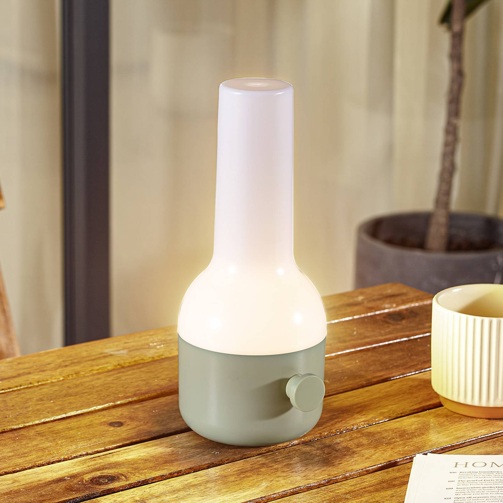 Lindby Lampe d'extérieur à LED rechargeable Isaline