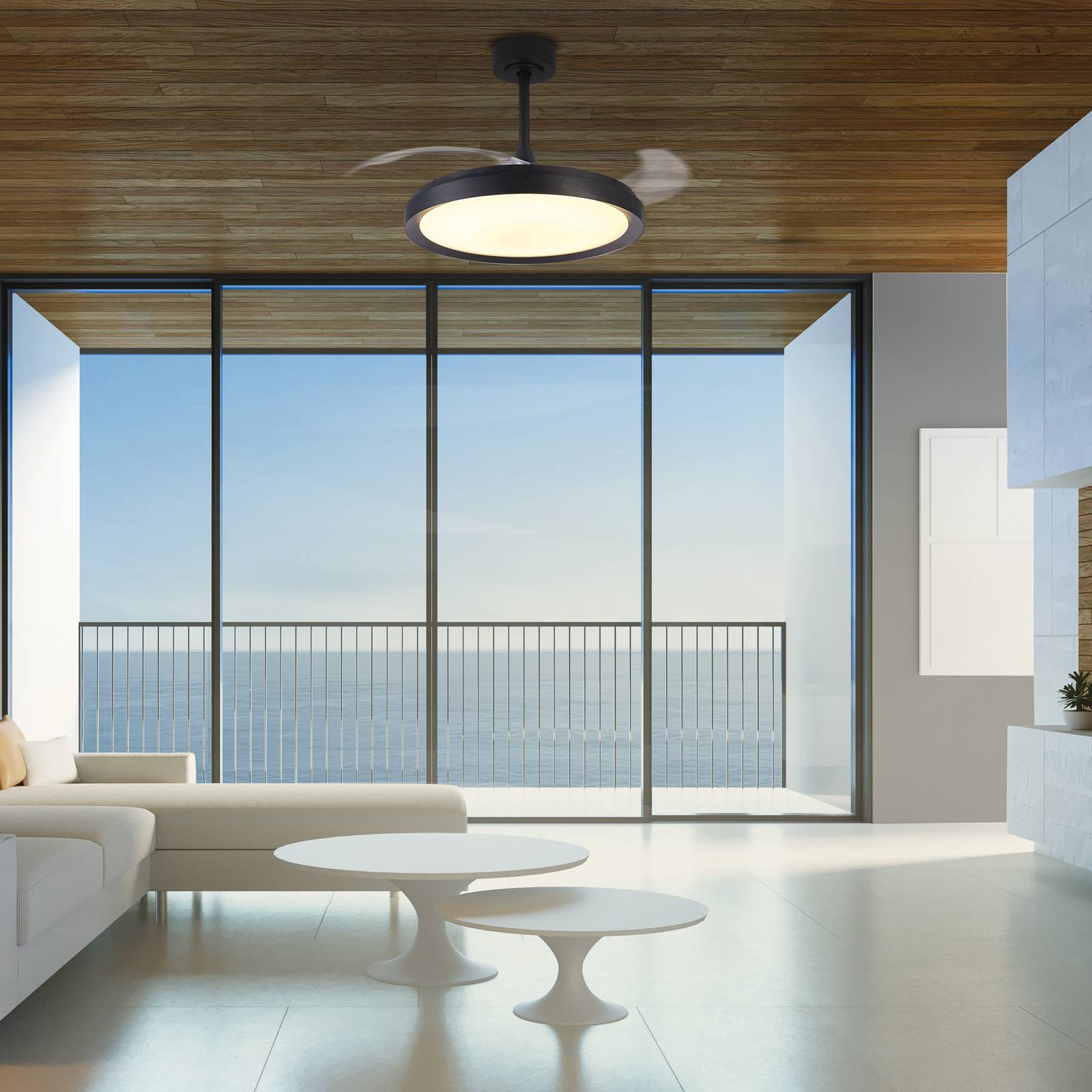 Mantra Iluminación Ventilateur de plafond LED Mistral