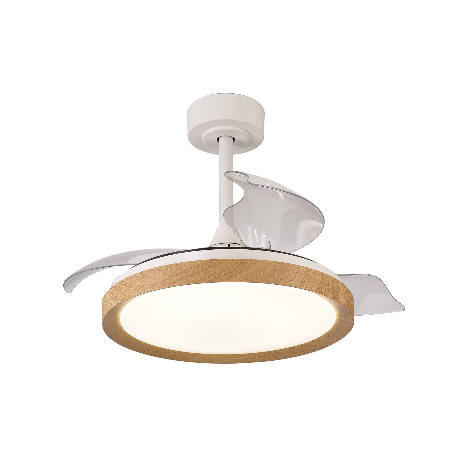 Mantra Iluminación Ventilateur de plafond LED Mistral Mini bois DC silencieux Ø 91 cm CCT