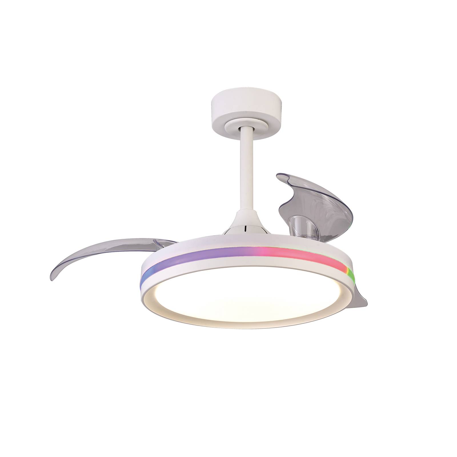 Mantra Iluminación Ventilateur de plafond LED North blanc DC silencieux Ø 91 cm CCT RVB