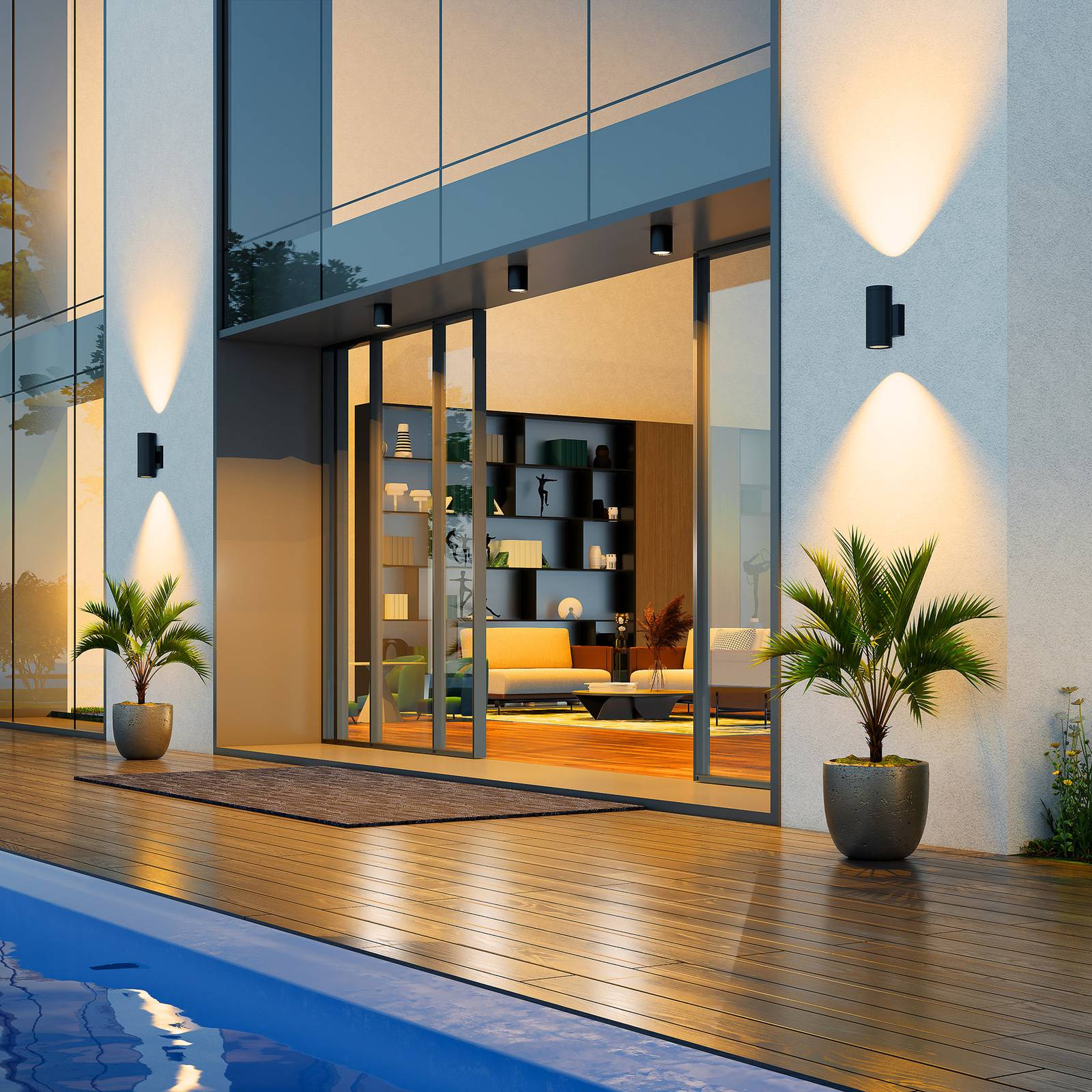 Molto Luce applique d'extérieur LED Foris Round Double