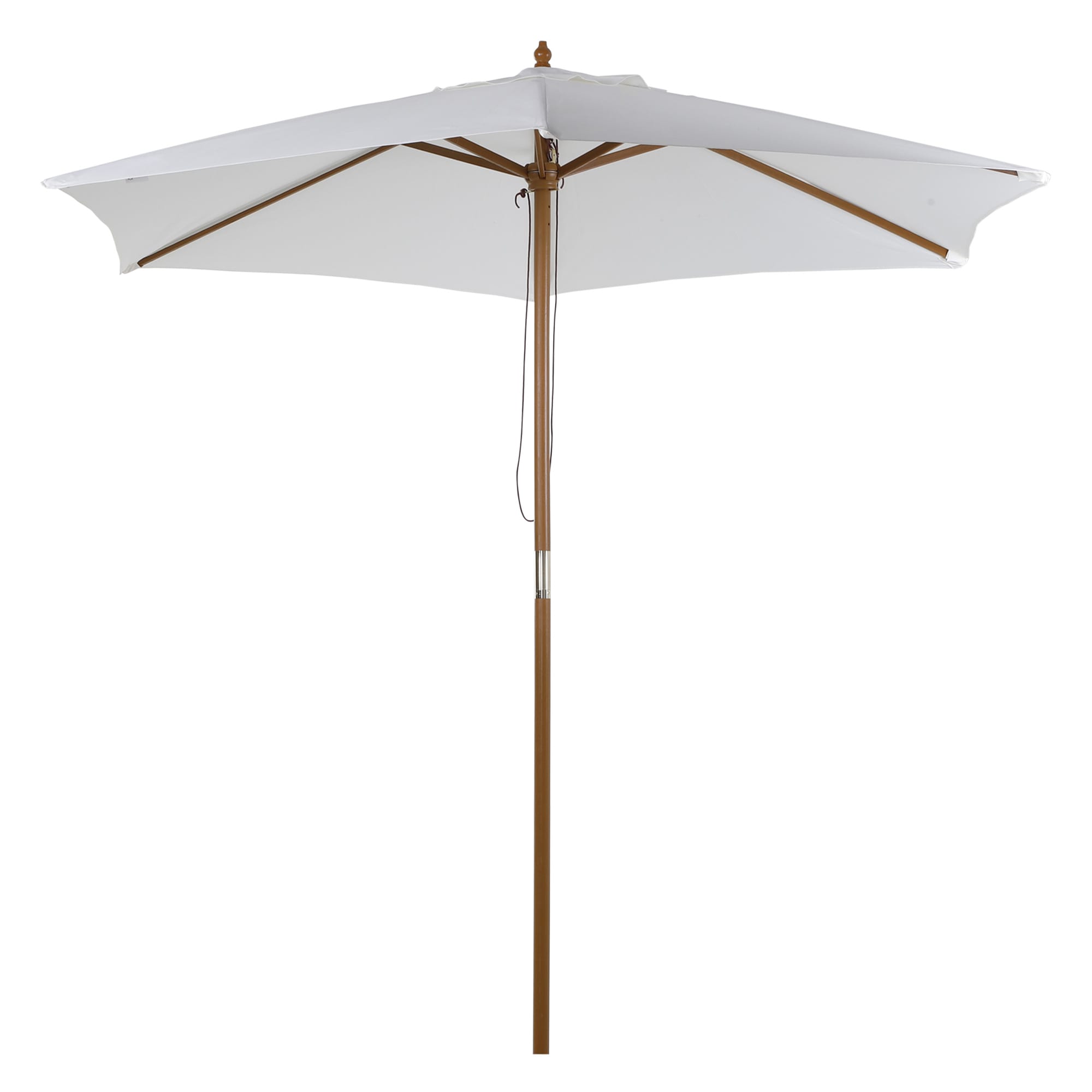 Outsunny Parasol droit rond grande taille de jardin Ø 2
