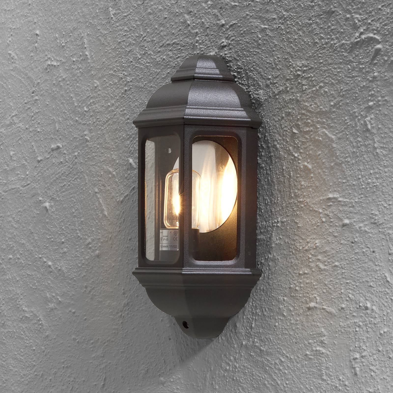 Konstsmide Applique d'extérieur classique CAGLIARI I noire