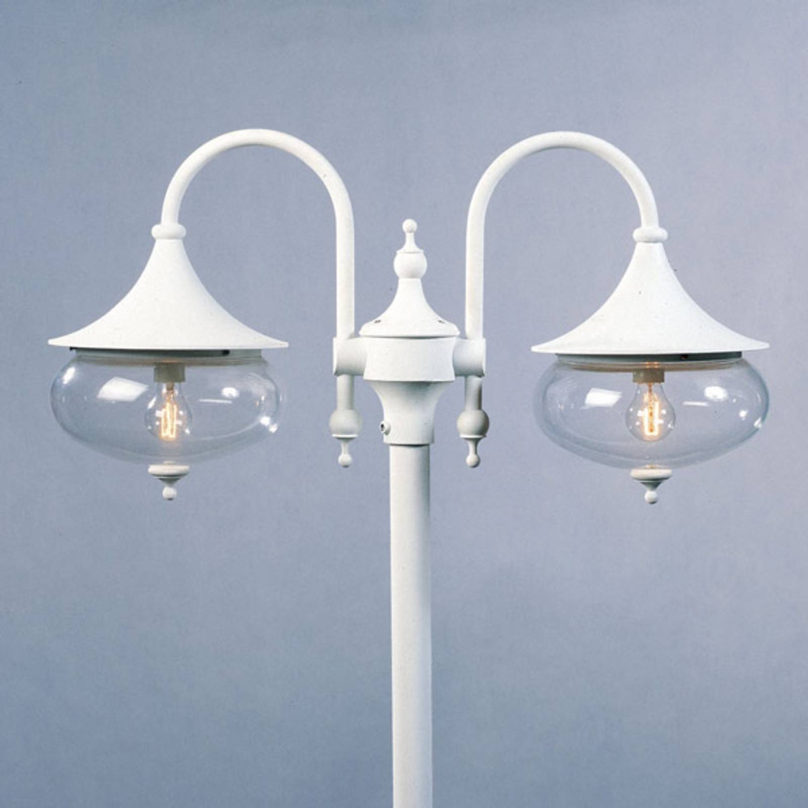 Konstsmide Lampadaire d'extérieur Libra à 2 lampes blanc