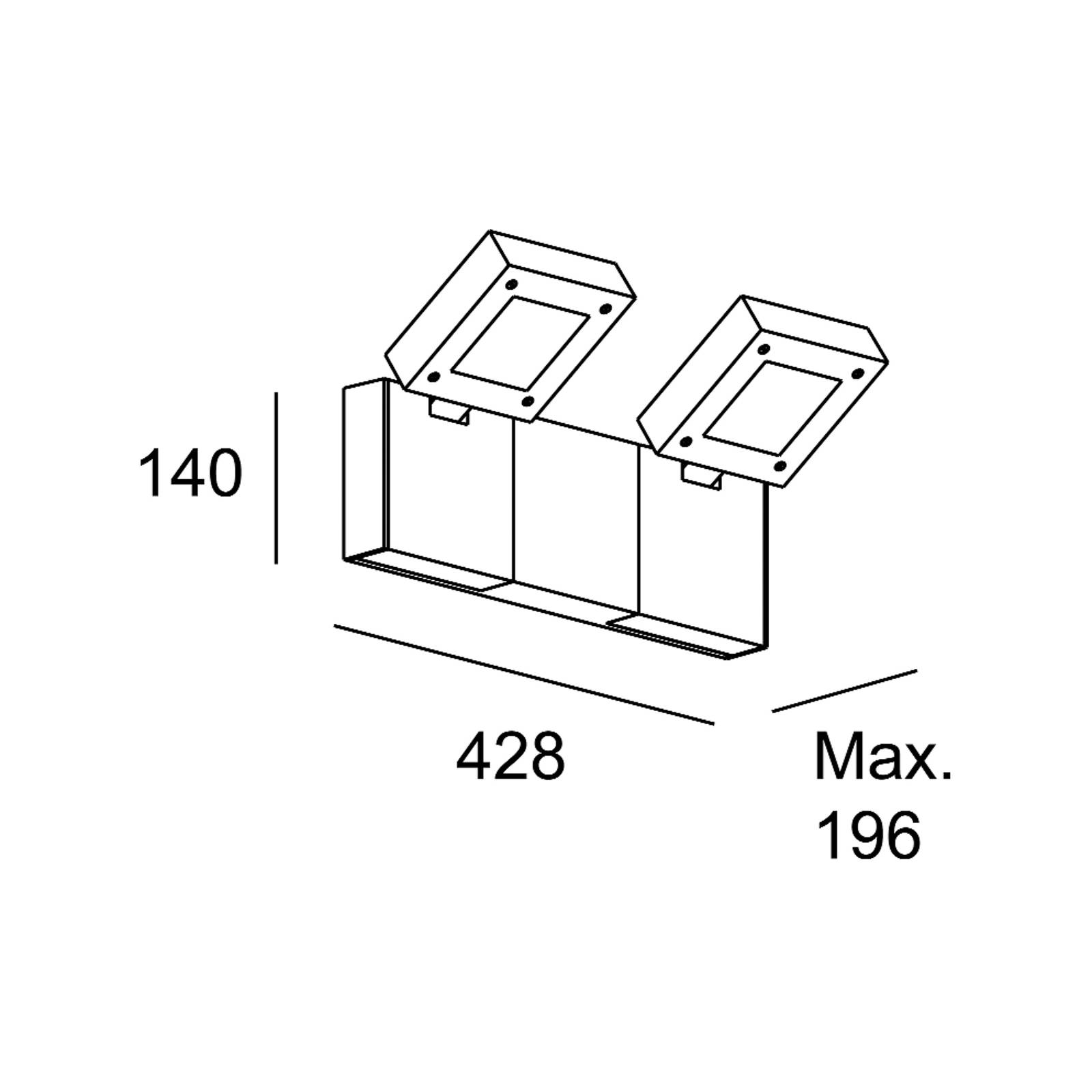 LEDS-C4 Modis mur extérieur 2x16