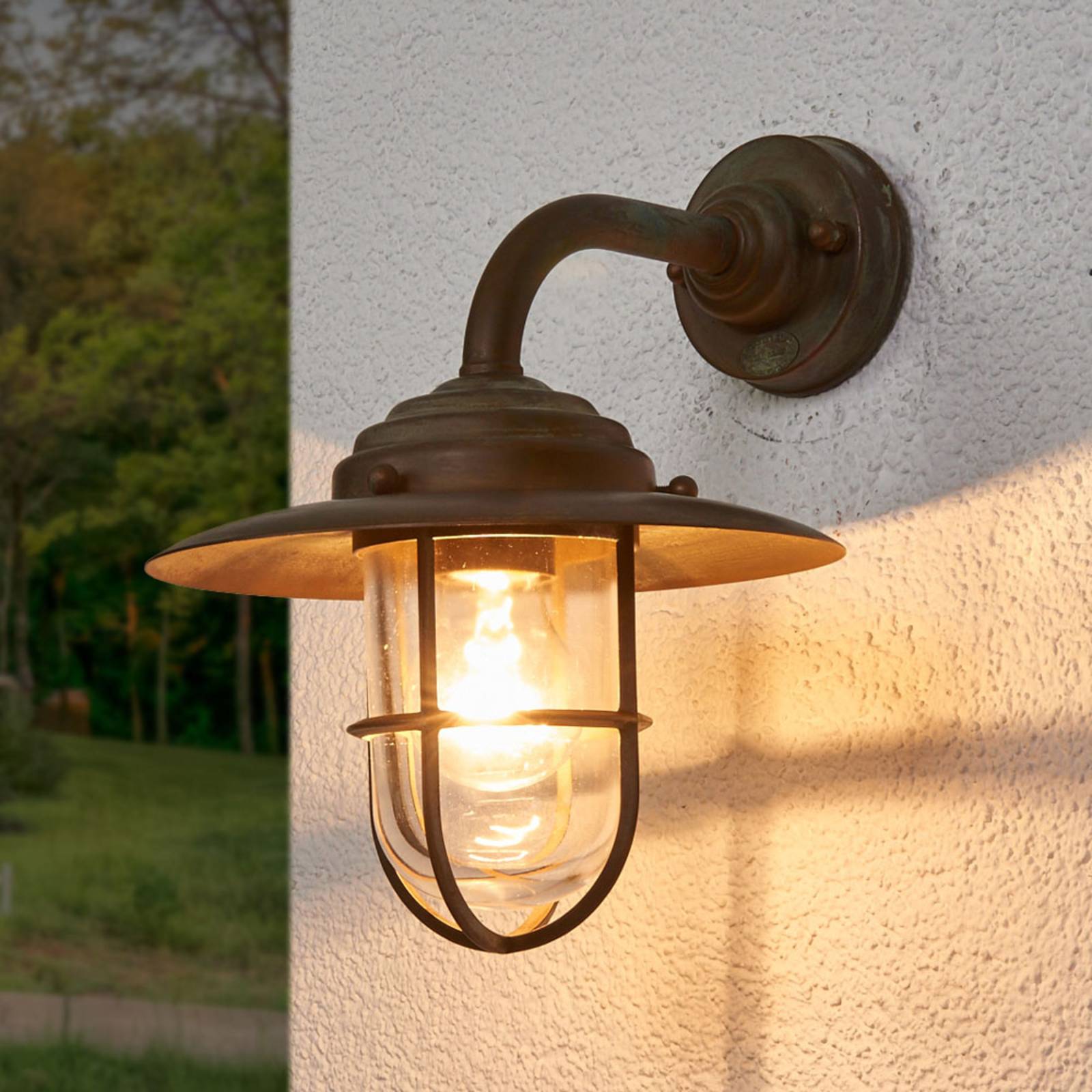 Moretti Luce Applique d'extérieur Antique et verre transparent