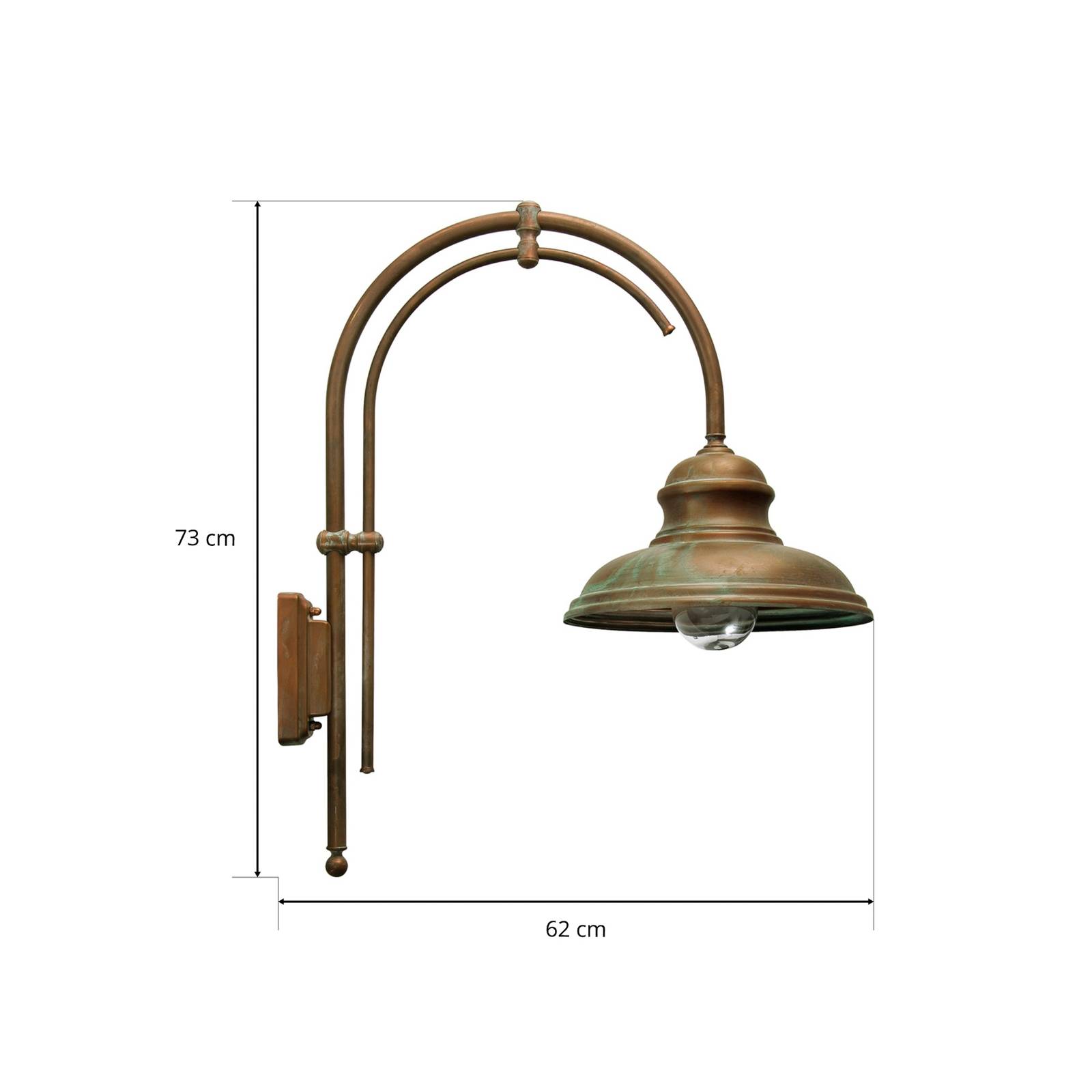 Moretti Luce Applique d'extérieur Luca avec double bras