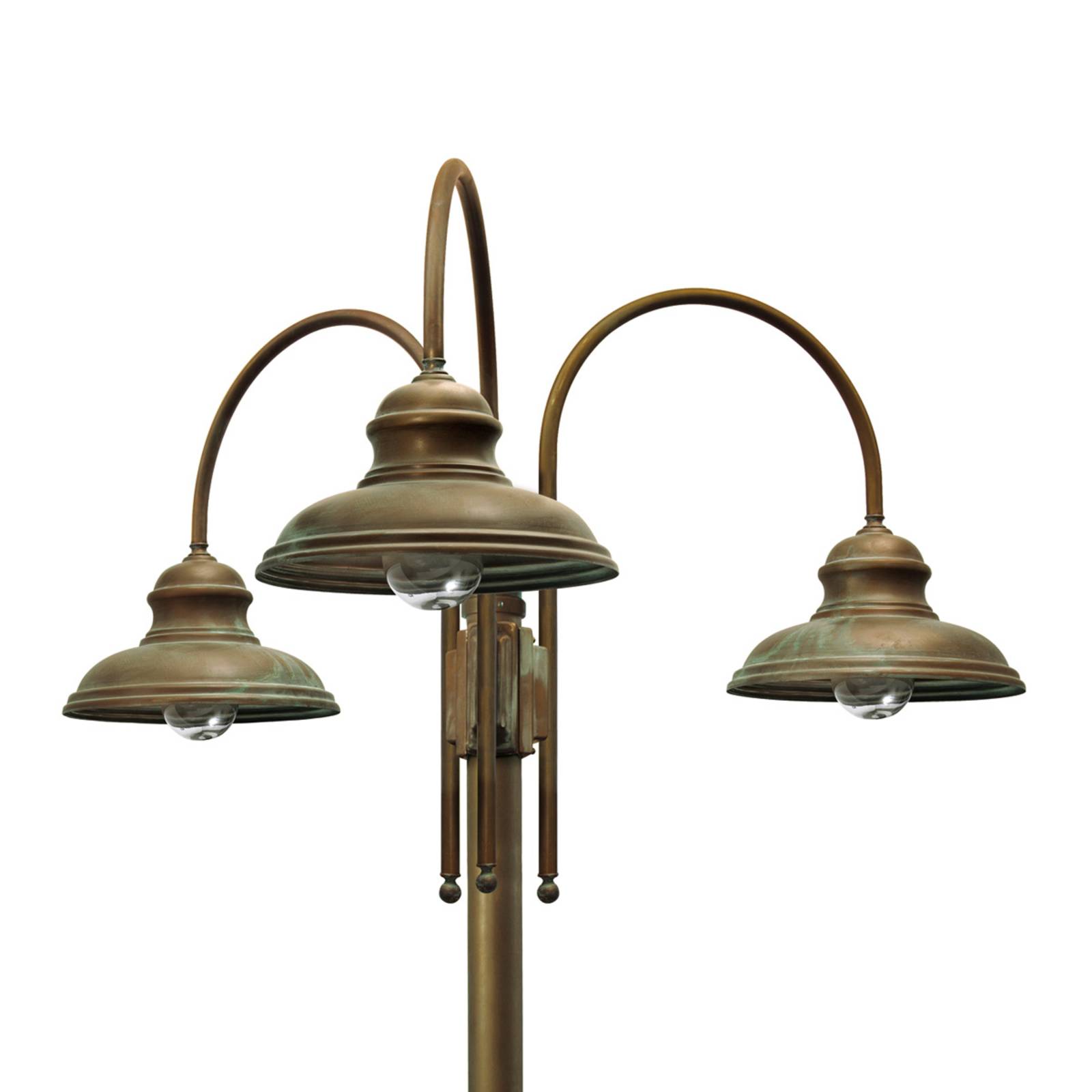 Moretti Luce Lampadaire d'extérieur Luca laiton antique-cuivre