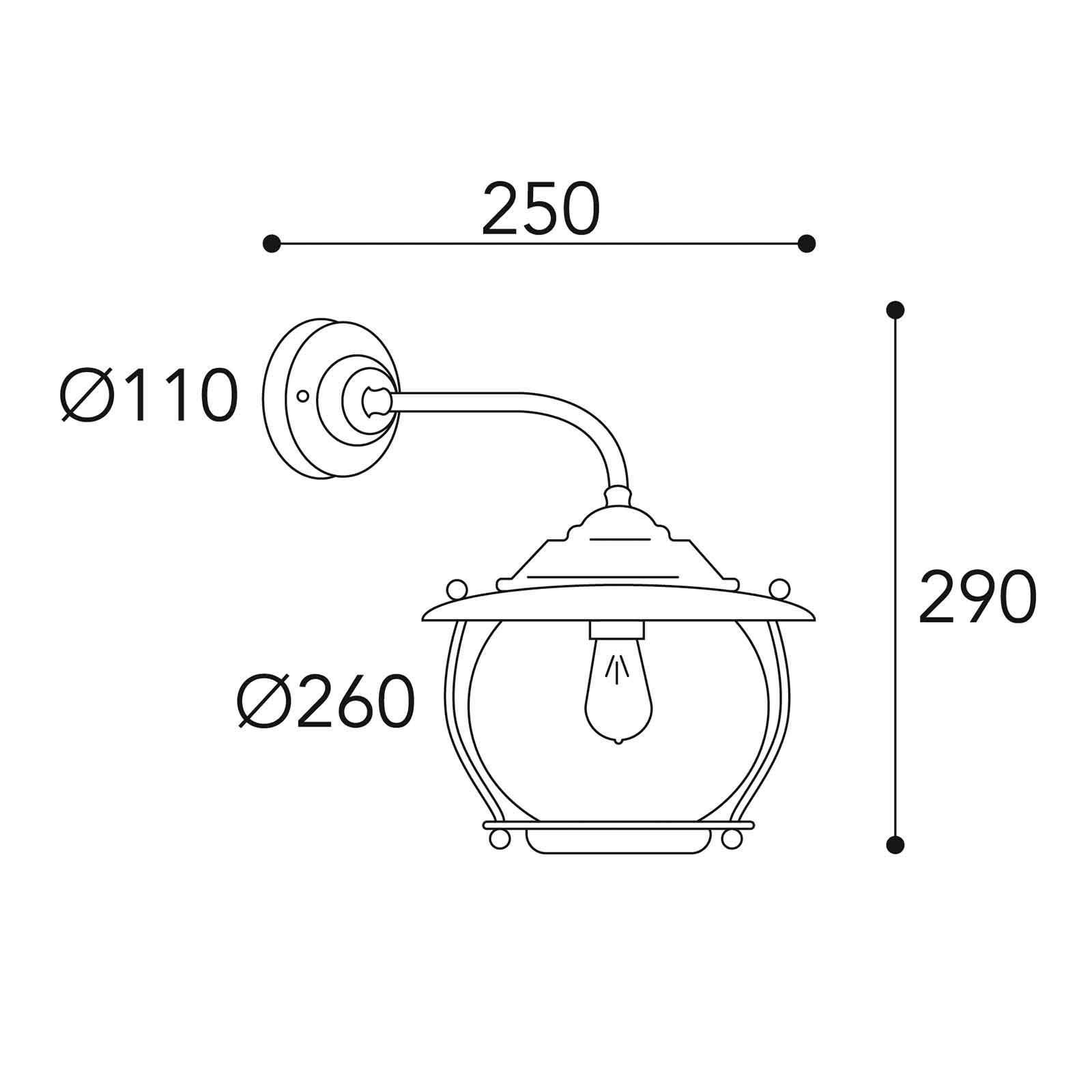 Moretti Luce Applique d'extérieur Betulle 2060 laiton antique