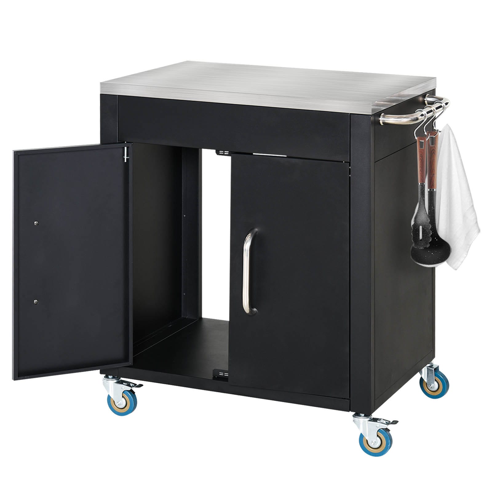 HOMCOM Chariot de Cuisine à Roulettes