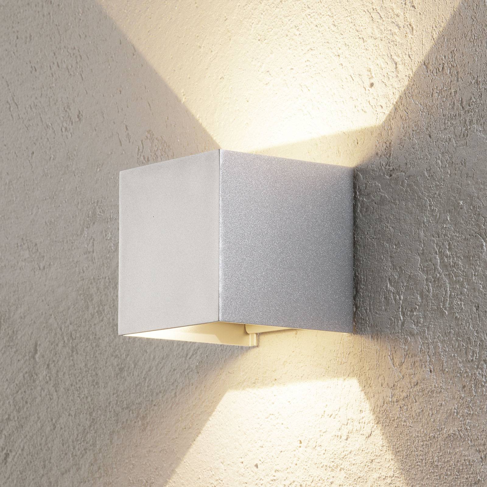 Orion Applique d’extérieur LED Cube up/down 10 cm alu