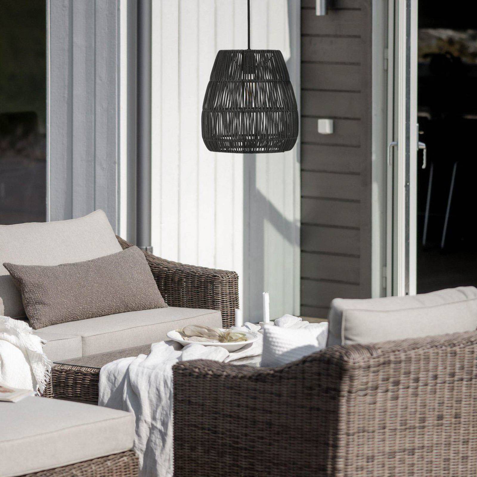 PR Home Suspension d'extérieur Saigon noir Ø38cm Câble 2