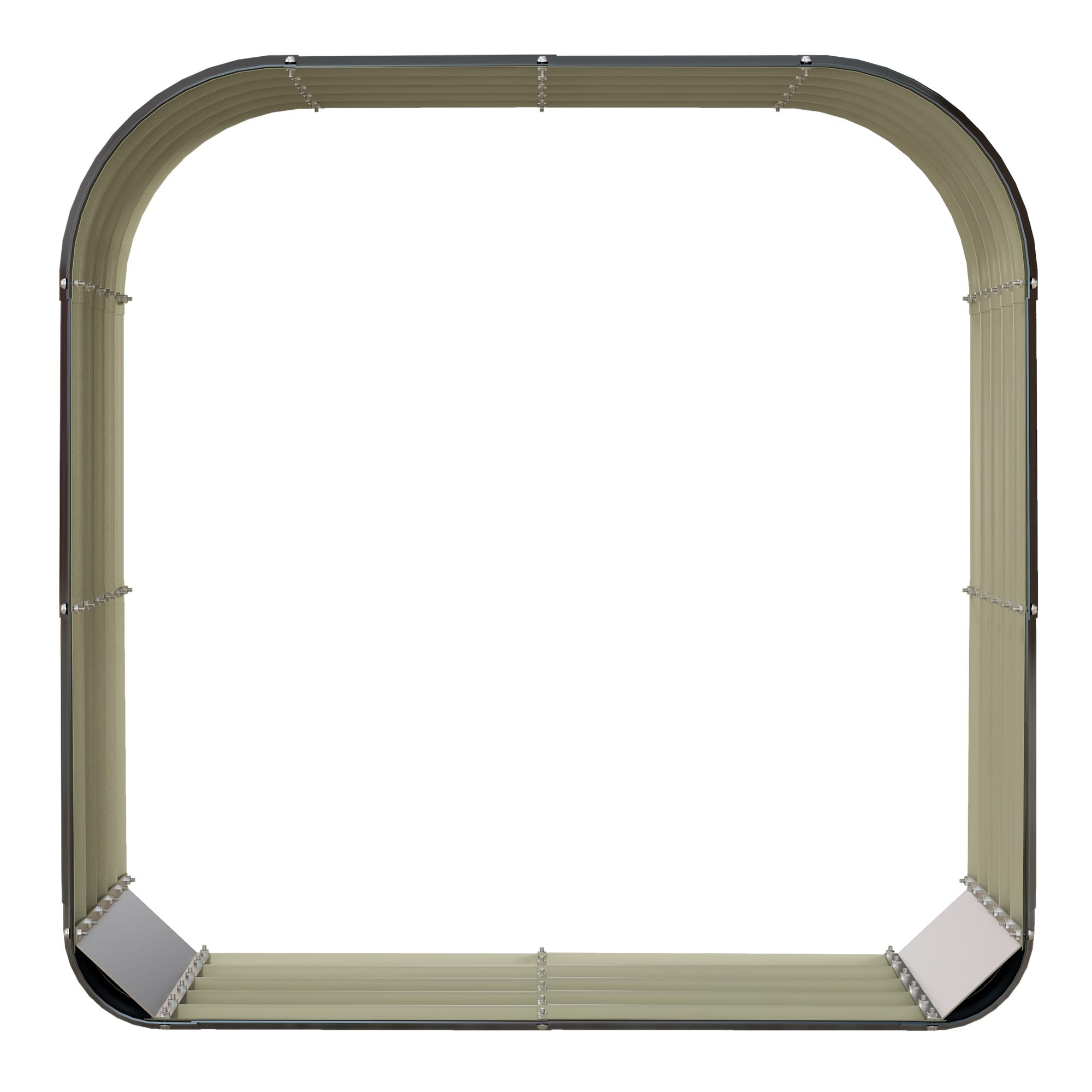 Outsunny Abri bûches de stockage pour bois de chauffage en acier galvanisé ondulé - 145l x 43P x 145H cm