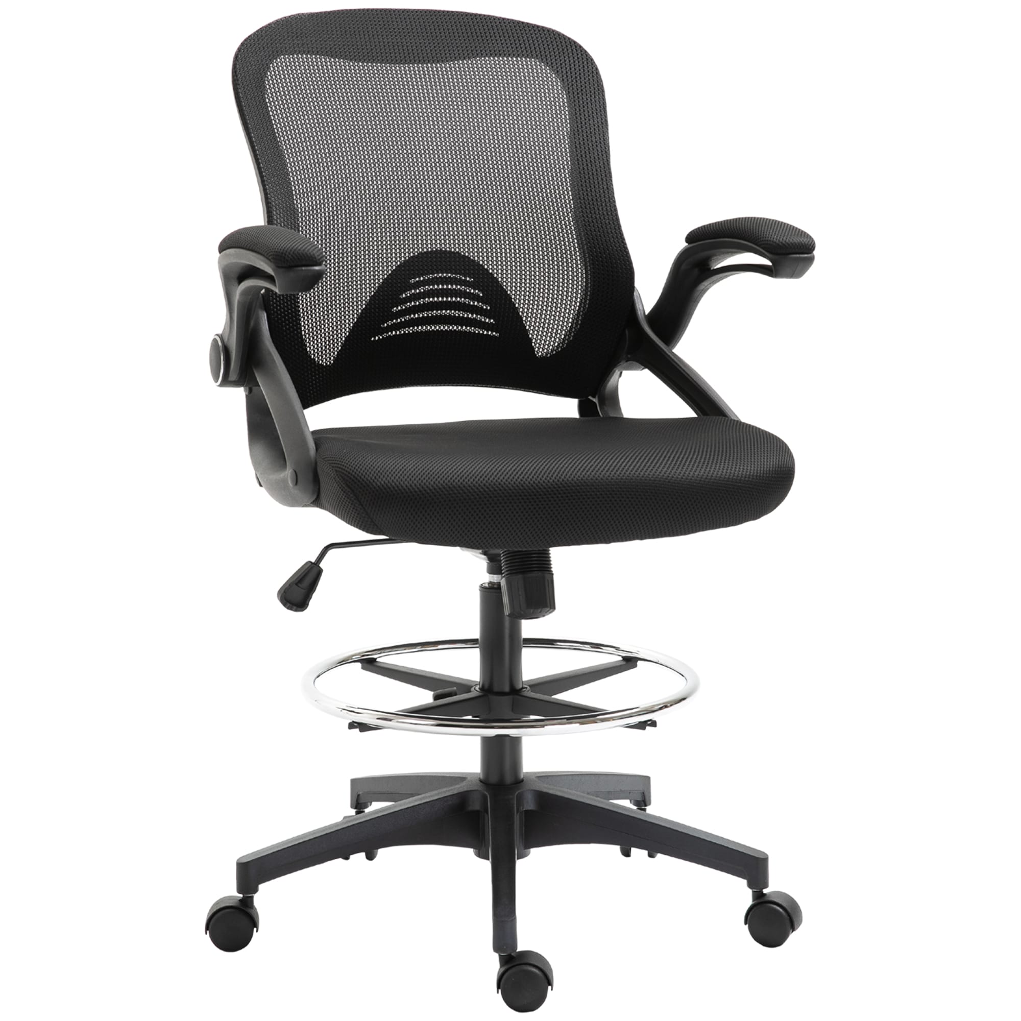 Vinsetto Fauteuil de bureau chaise de bureau assise haute réglable dim. 64L x 60l x 106-126H cm pivotant 360° maille respirante noir Vinsetto Fauteuil de bureau chaise de bureau assise haute réglable dim. 64L x 60l x 106-126H cm pivotant 360° maille respirante noir