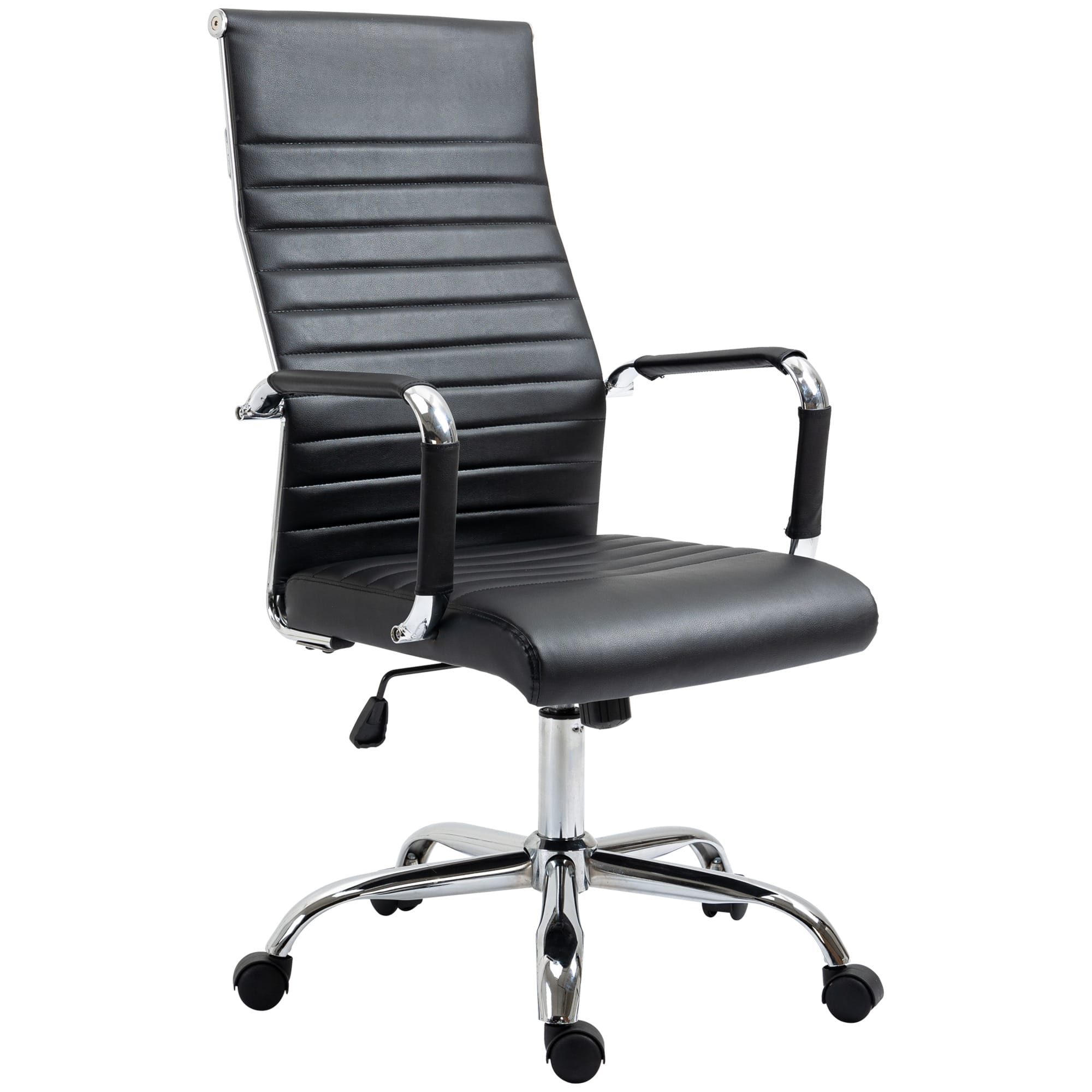 Vinsetto Chaise de bureau ergonomique fauteuil de bureau pivontant à 360° charge max. 120 kg noir 54 x 62 x 104-114 cm  Aosom France