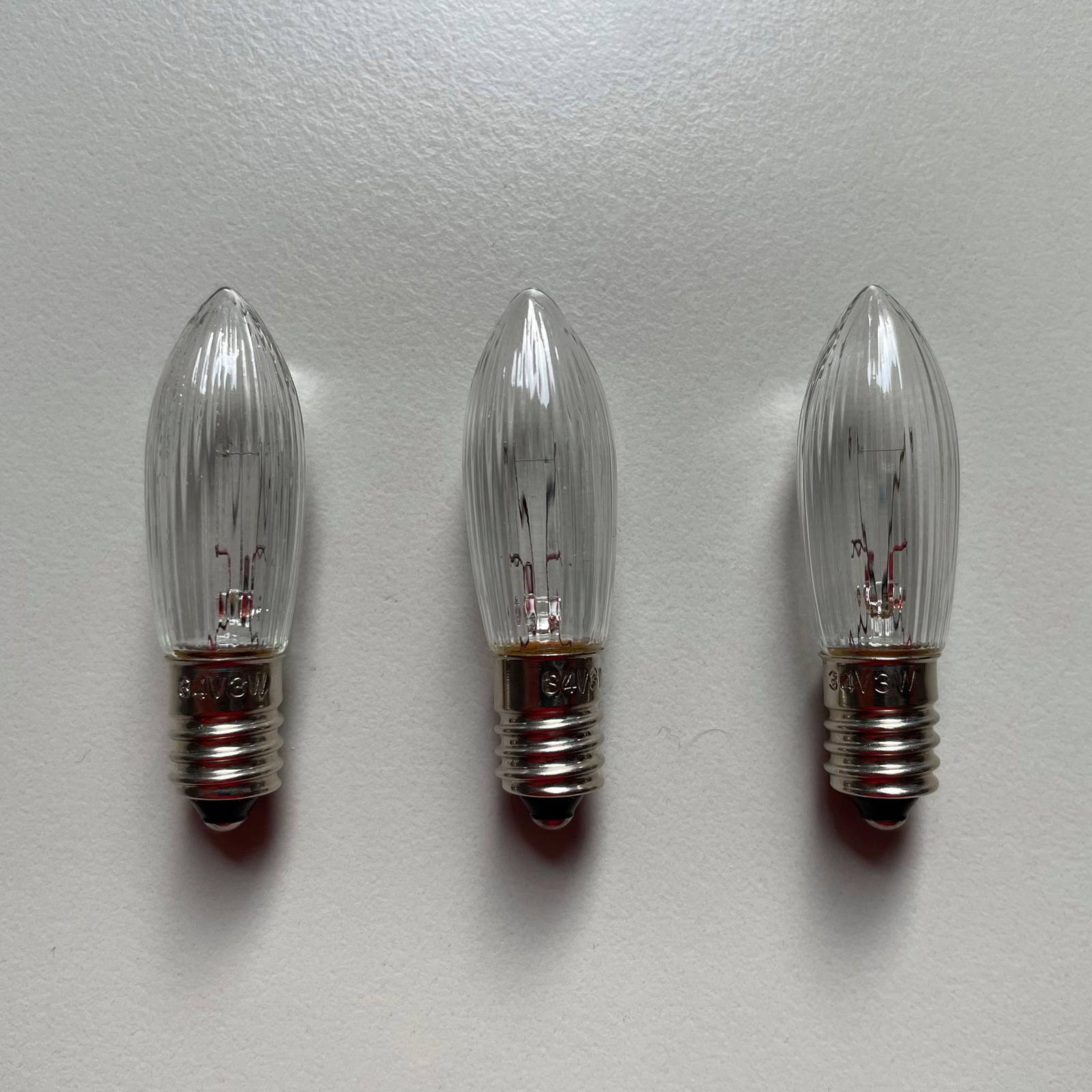 Saico E10 bougie striée ampoule de rechange 3 arcs d'éclairage extérieur