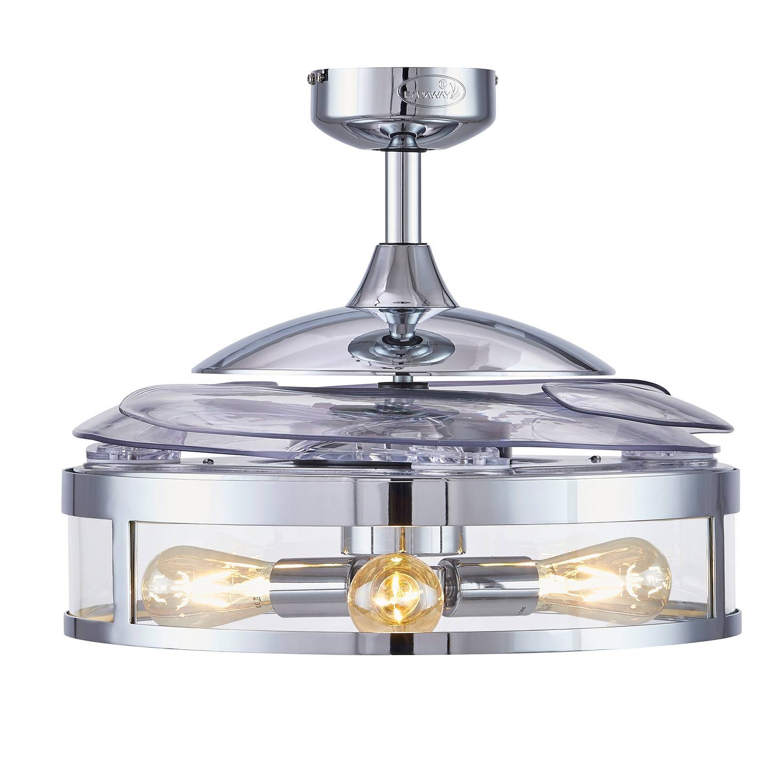 Beacon Lighting Beacon ventilateur de plafond lumière Fanaway Classic chrome silencieux