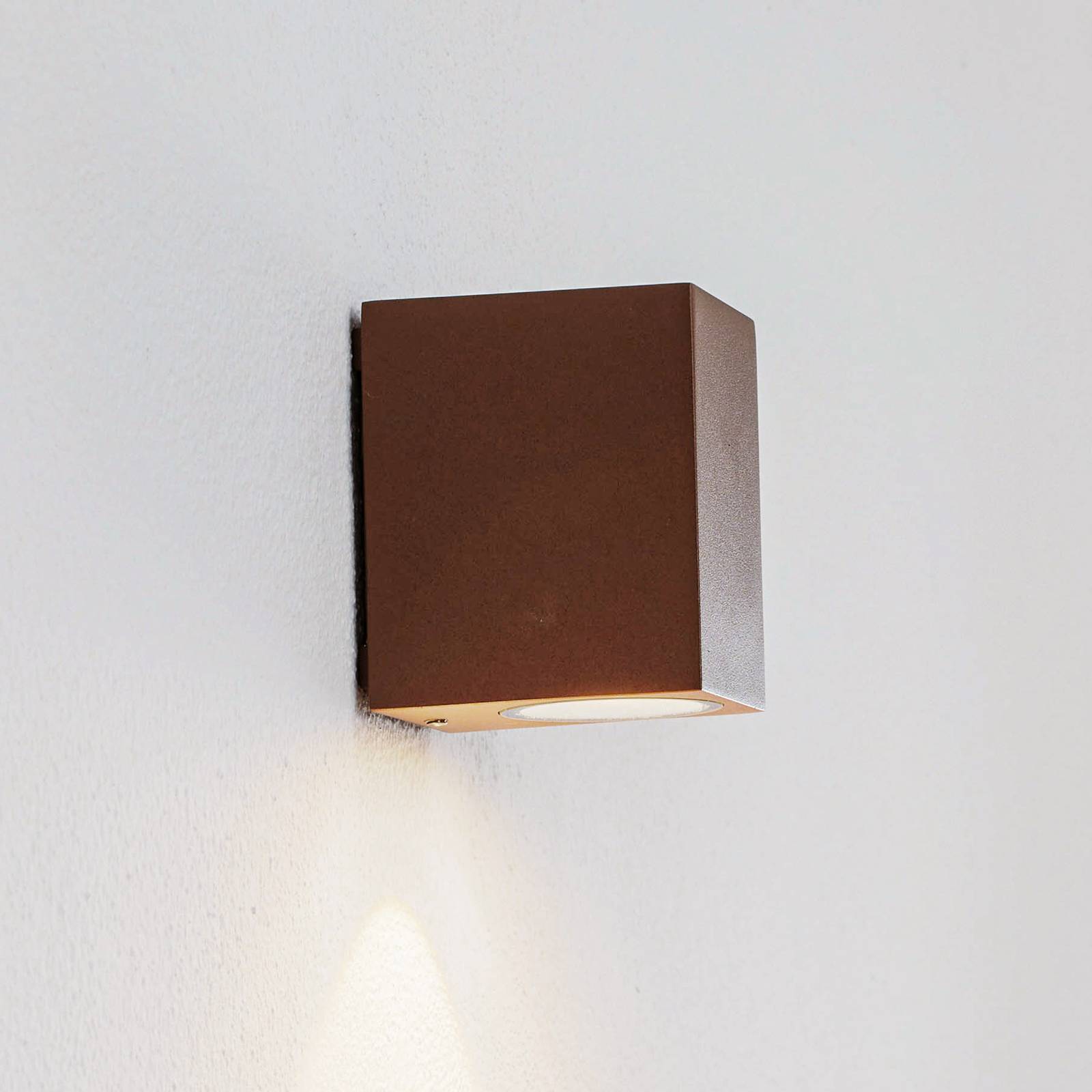 Lucande Applique d'extérieur LED Tavi rouille haut 9
