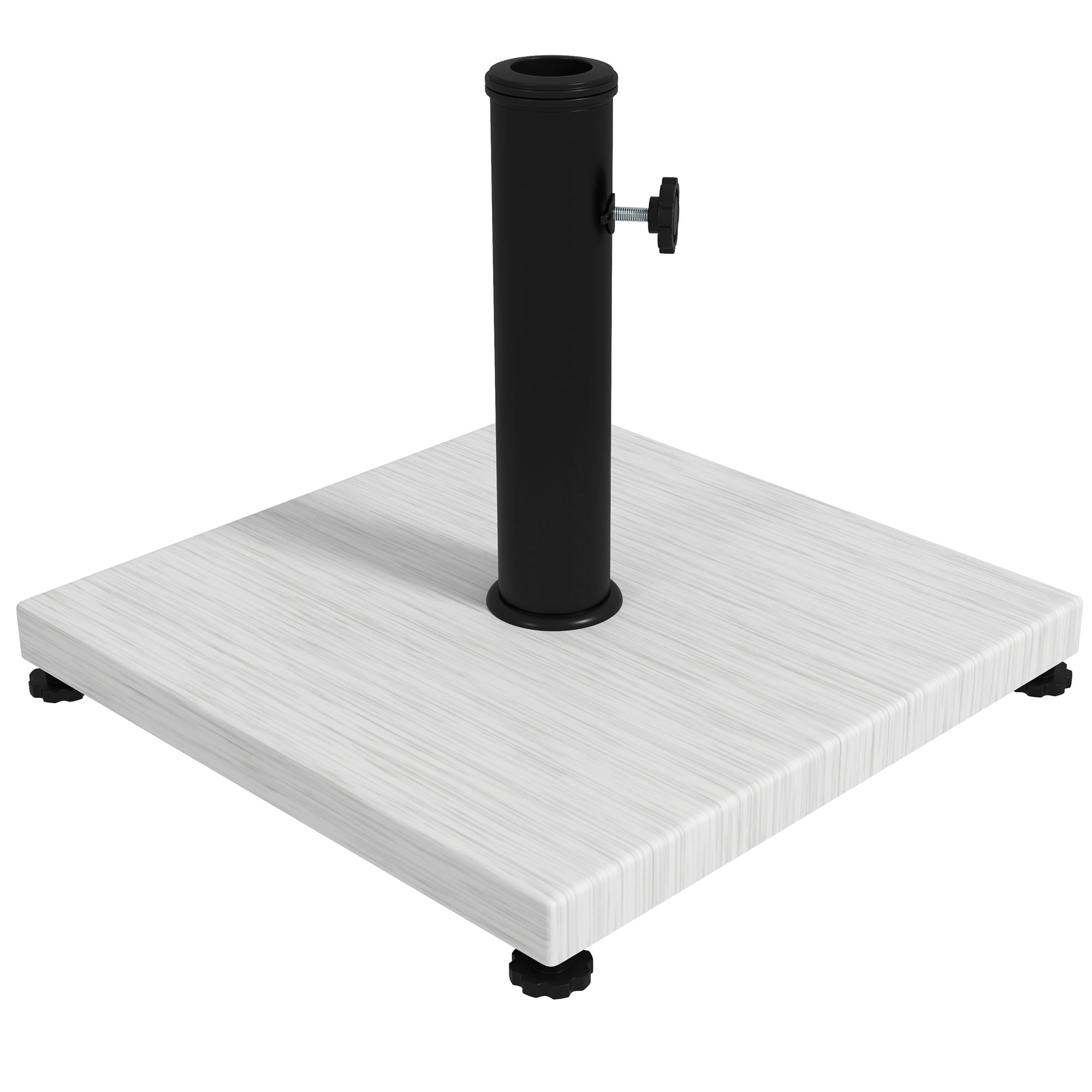 Outsunny Pied de parasol base de lestage en métal avec patins réglables - dim. 40L x 31