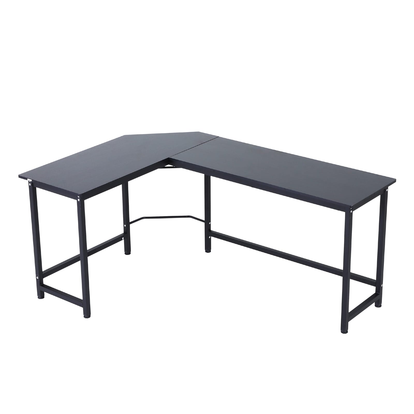 Vinsetto Table d'ordinateur en forme de L 168x120x75cm Cadre en acier