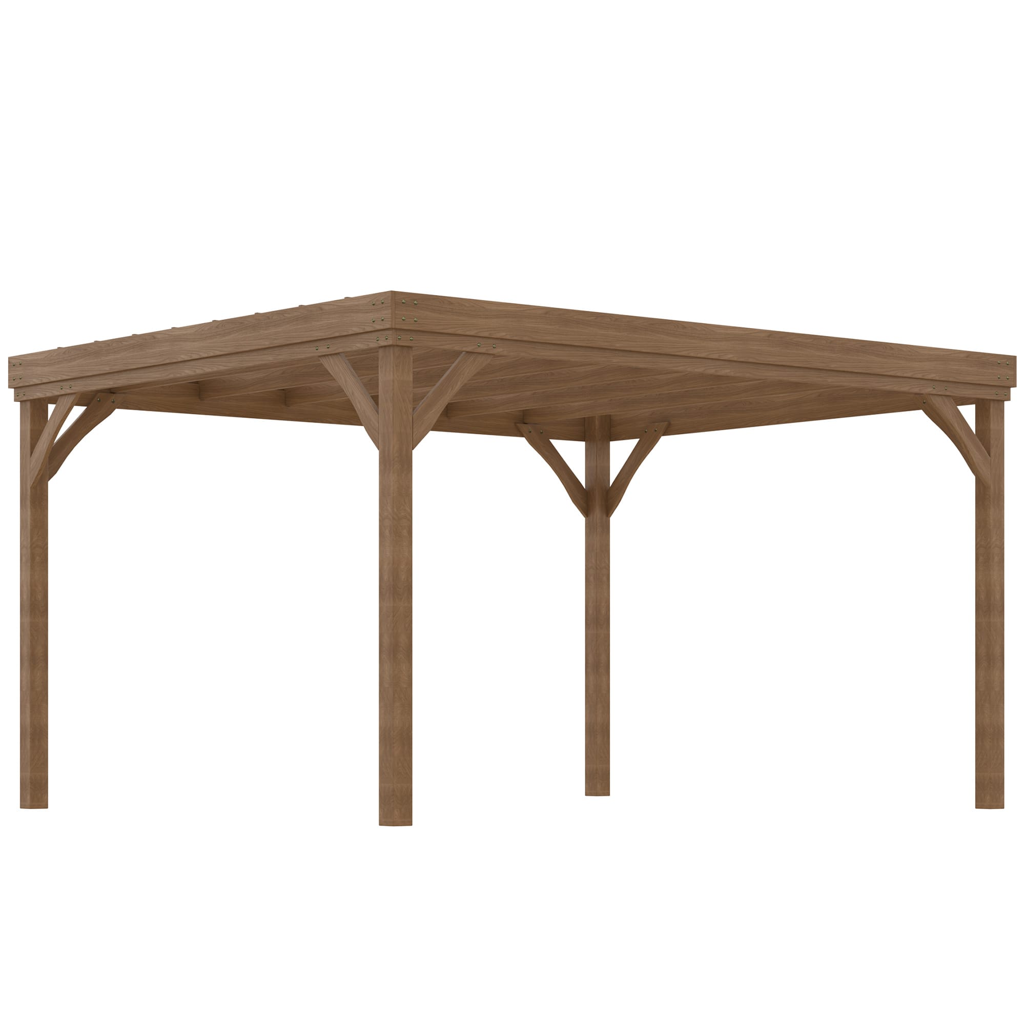 Outsunny Pergola en bois support pour plantes grimpantes rosiers pour patio extérieur arrière-cour 365 x 300 x 215 cm marron   Aosom France