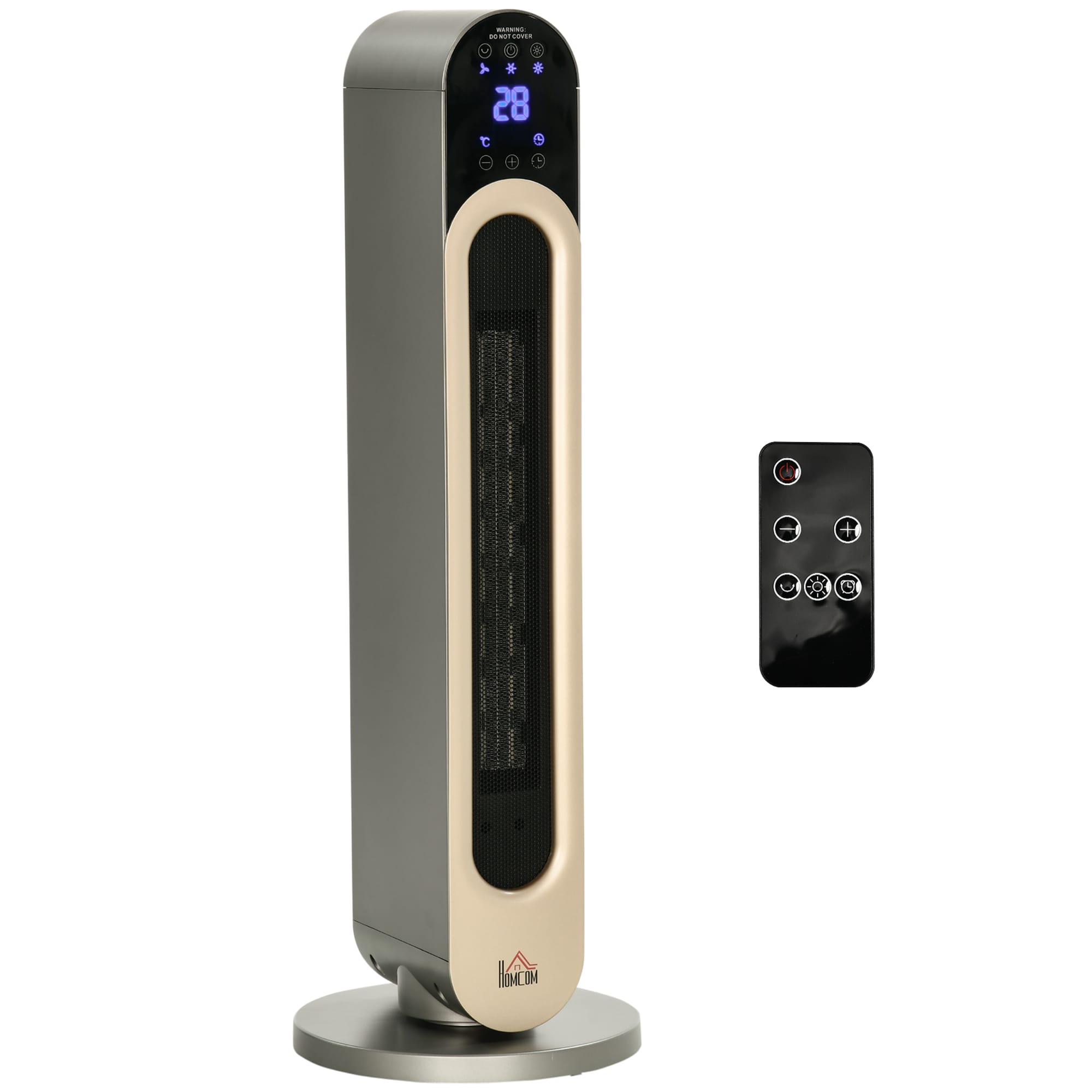 HOMCOM Chauffage soufflant oscillant 1100/2200 W – mini radiateur céramique PTC – télécommande incluse – chauffage d’appoint noir HOMCOM Chauffage soufflant oscillant 1100/2200 W - mini radiateur céramique PTC - télécommande incluse - chauffage d'appoint noir