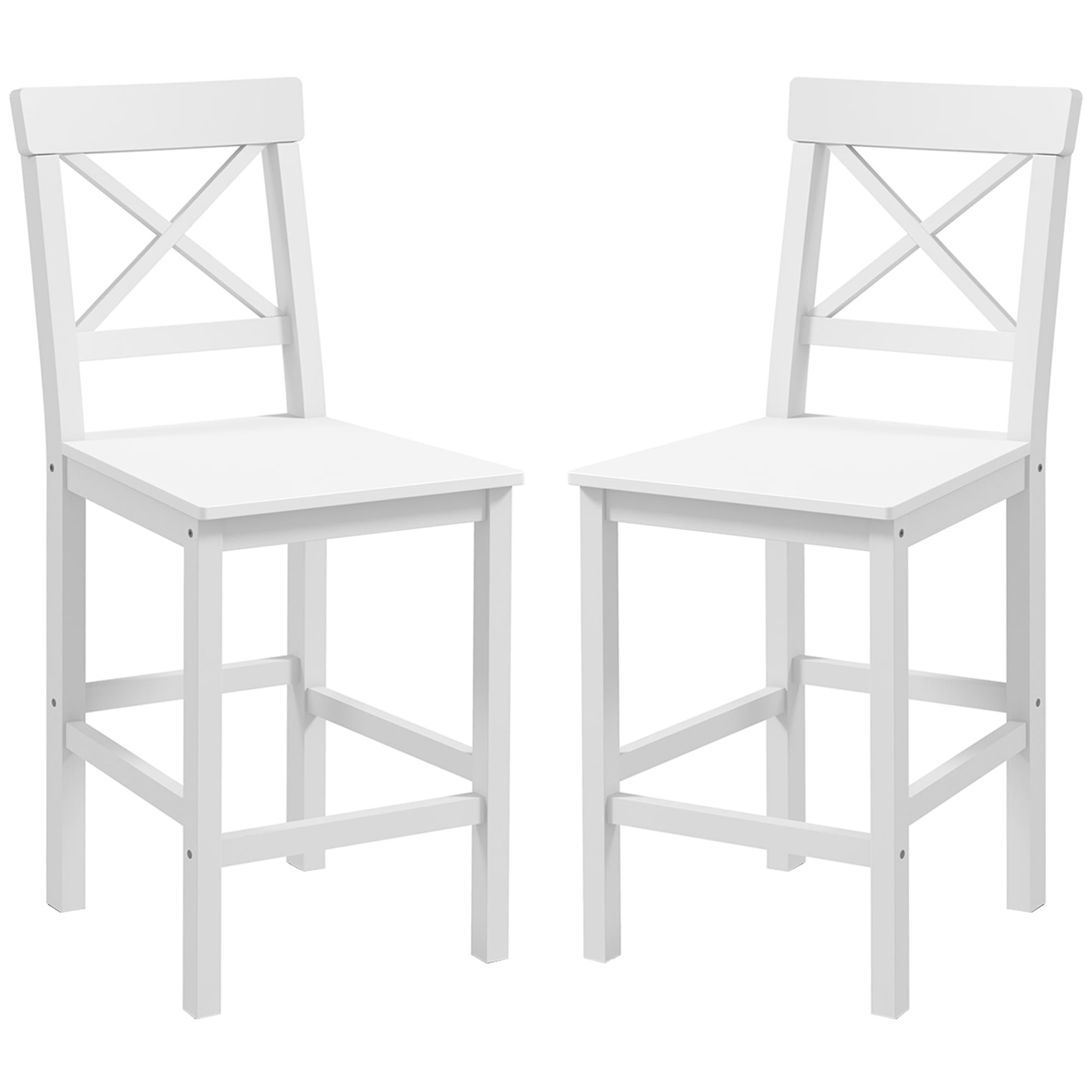 HOMCOM Lot de 2 chaises hautes