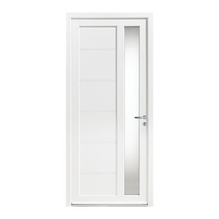 Porte d'entrée tiercée PVC modèle LILY avec semi fixe