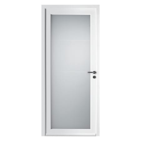 Porte d'entrée tiercée PVC modèle ROSY avec semi fixe