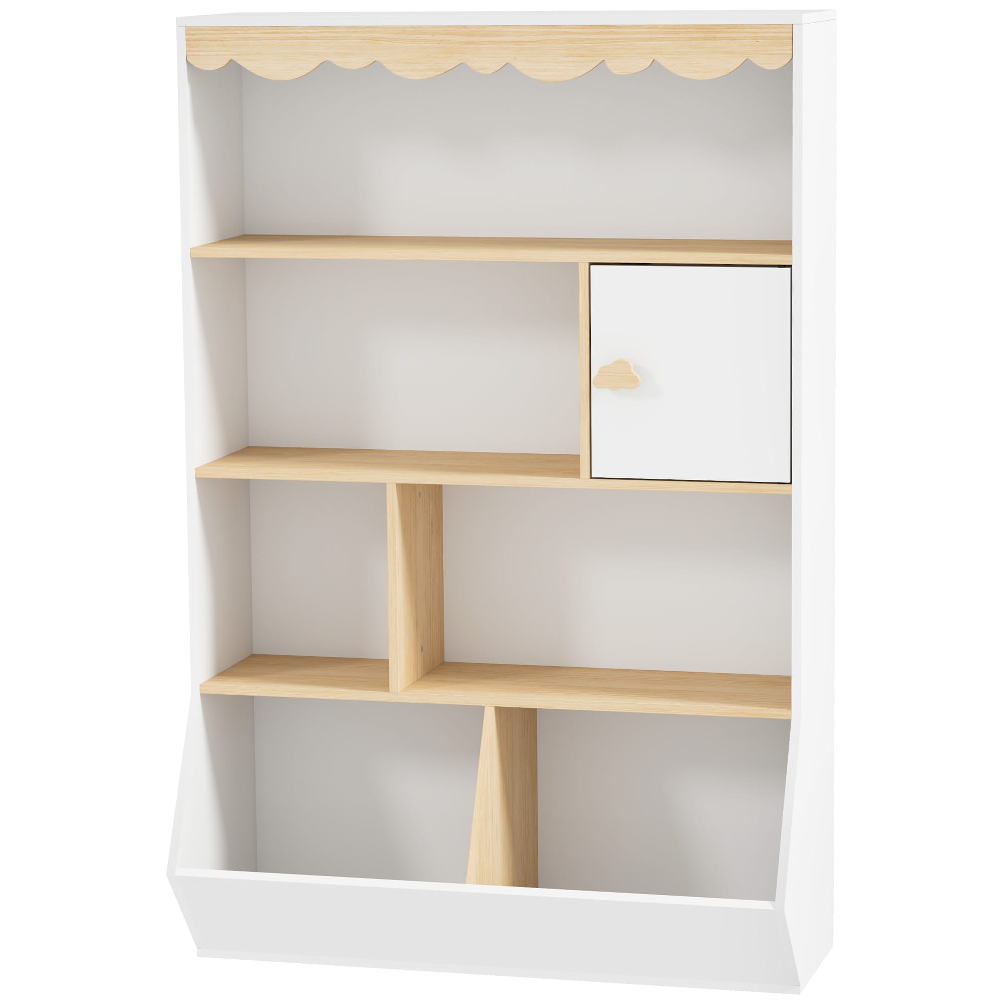 AIYAPLAY Bibliothèque enfant rangement livre enfant meuble de rangement pour jouets avec 4 étagères