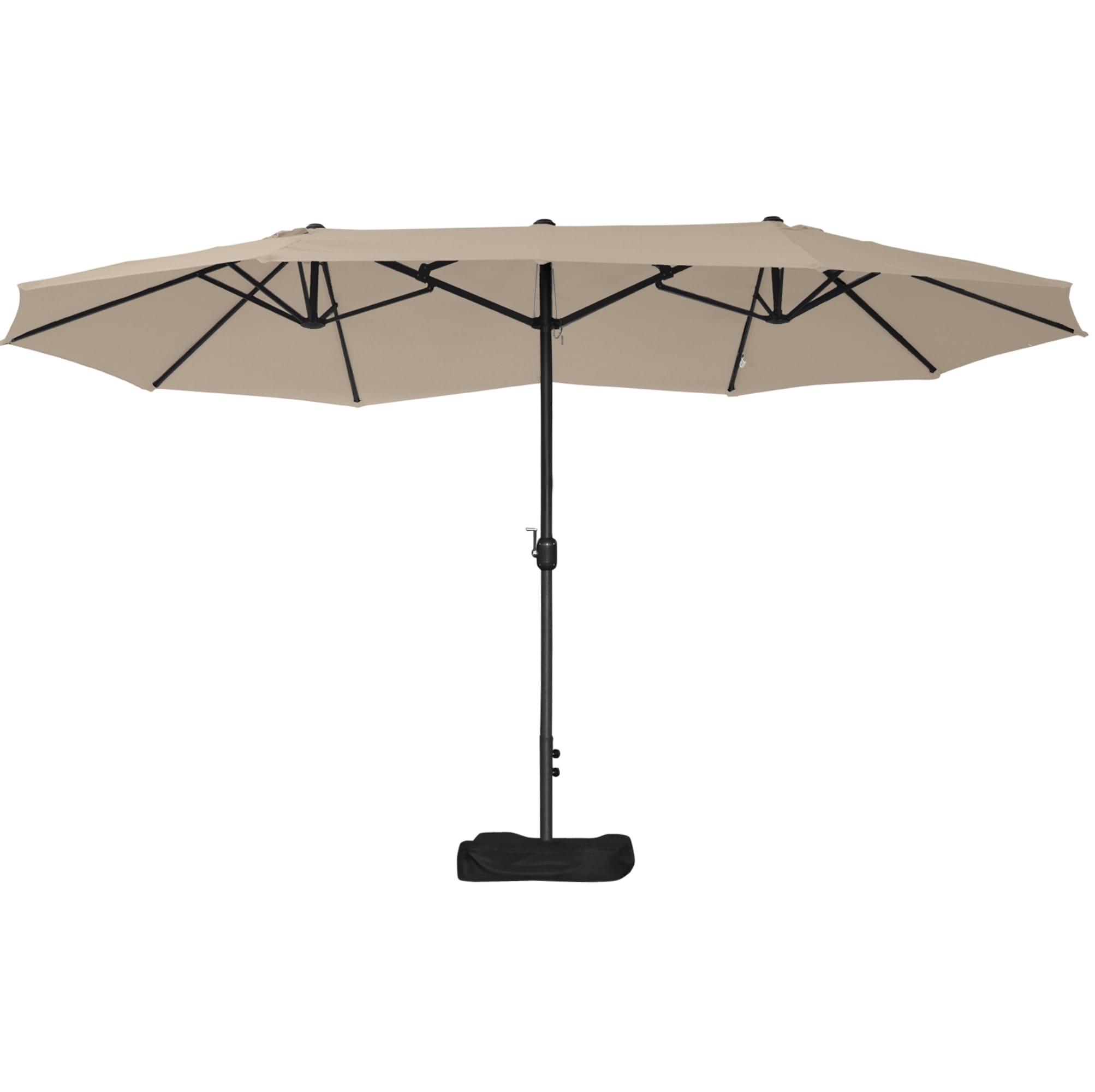 Outsunny Parasol de jardin double rectangulaire 4