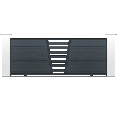 Portail ALU coulissant modèle MURCIA 2 avec pose