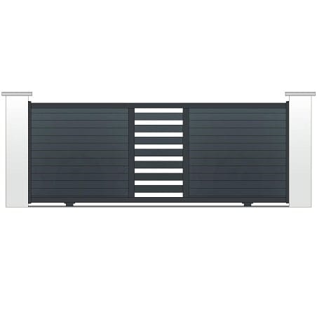 Portail ALU coulissant modèle MURCIA avec pose