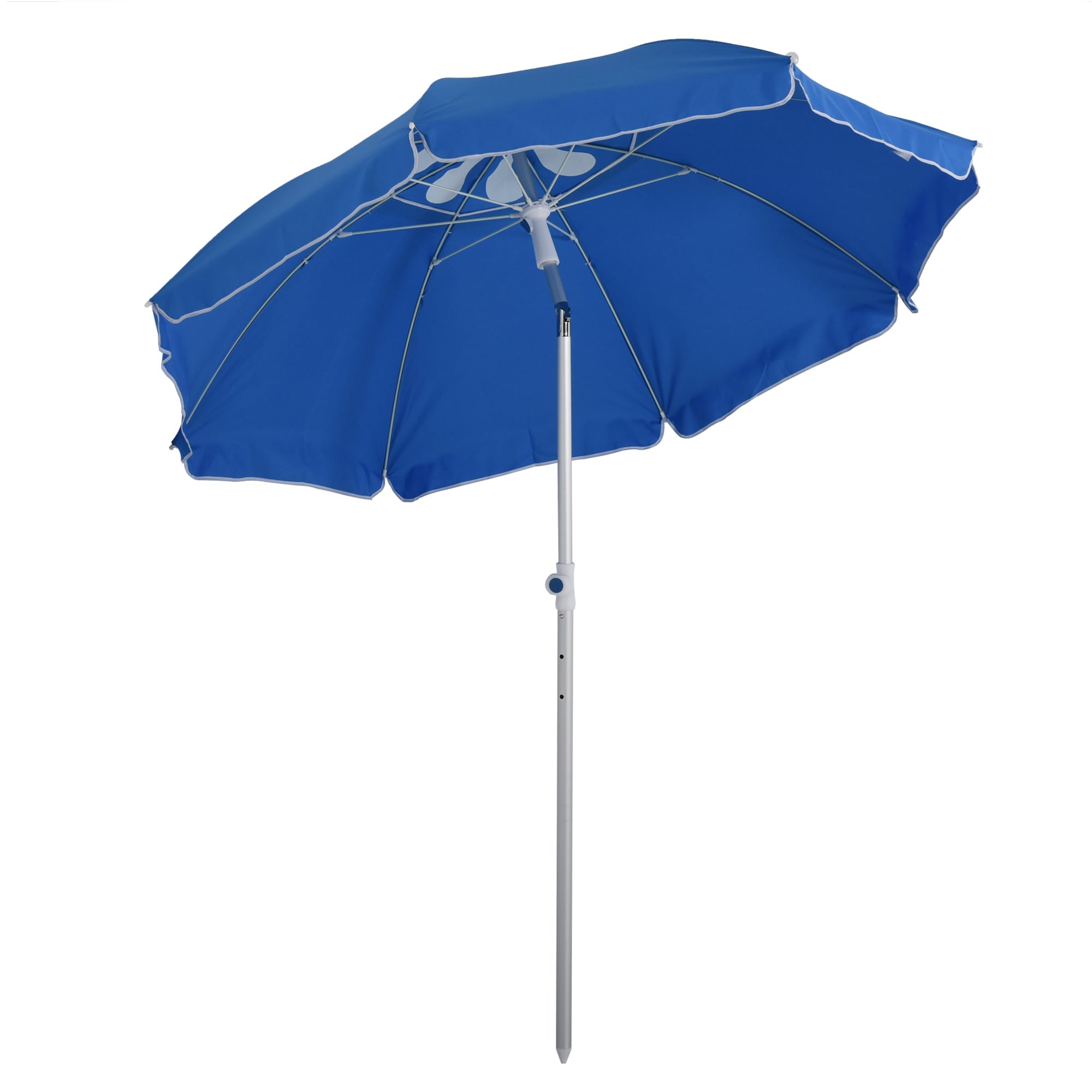 Outsunny Parasol Déporté Multicolore Bleu Ø190cm en Polyester Anti-UV avec Housse de Transport   Aosom France