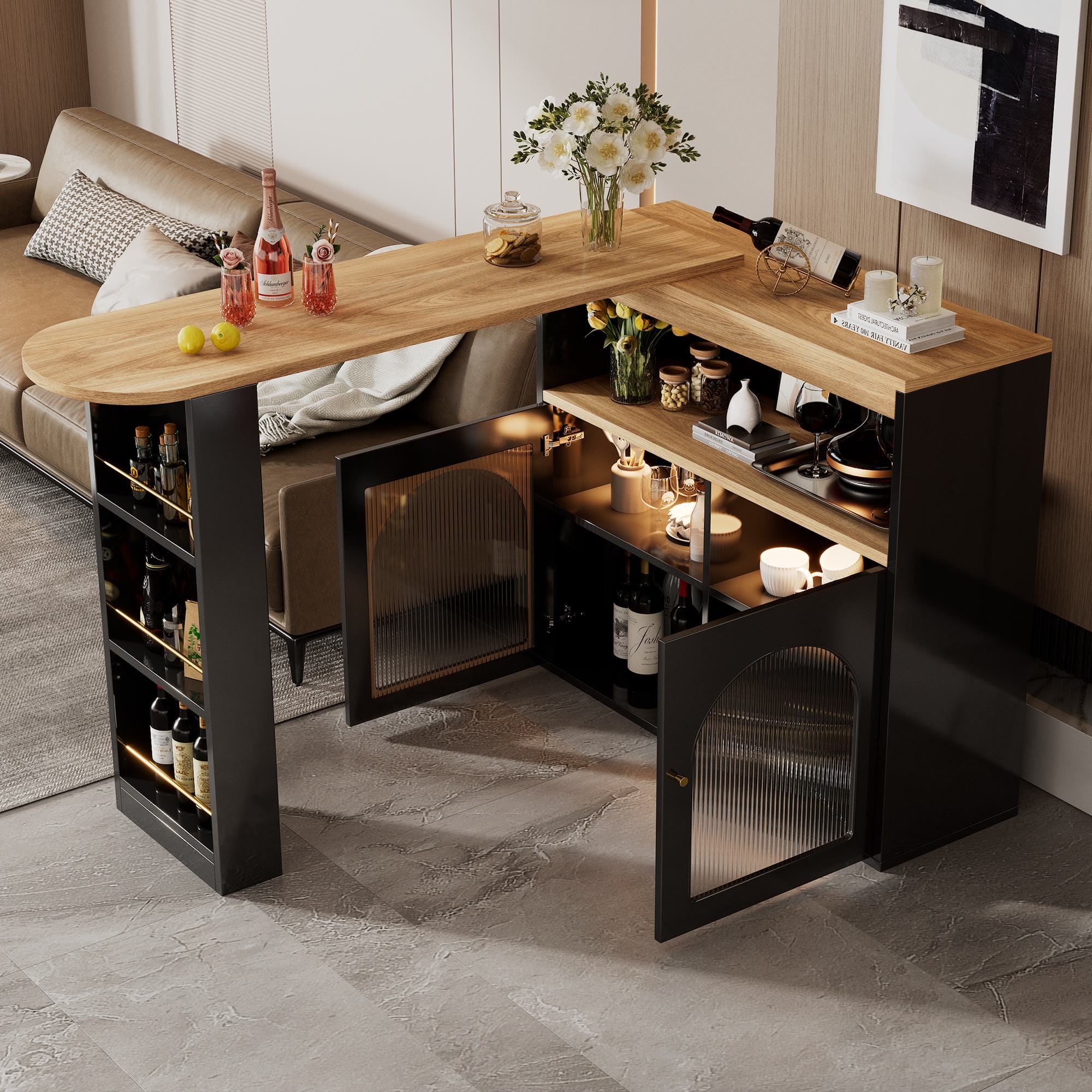 Table de bar extensible moderne