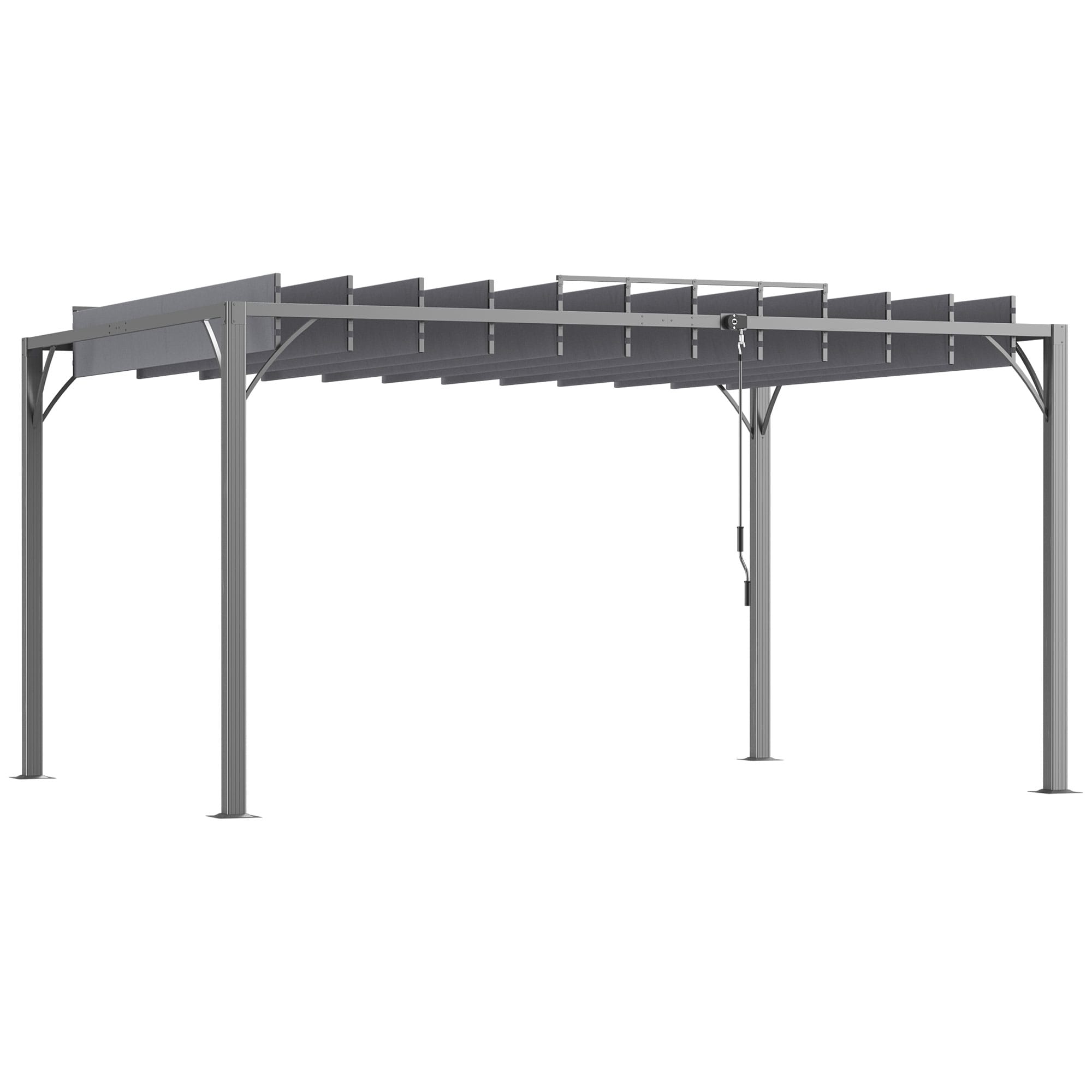 Outsunny Pergola avec lames orientables style contemporain UV 50+ 3