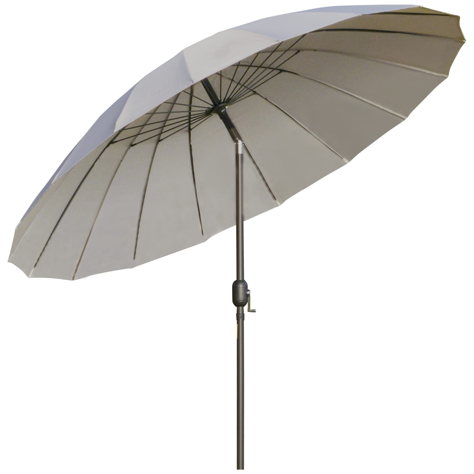 Outsunny Parasol inclinable rond avec manivelle métal polyester haute densité Ø255 cm Hauteur 240 cm gris Outsunny Parasol inclinable rond avec manivelle métal polyester haute densité Ø255 cm Hauteur 240 cm gris