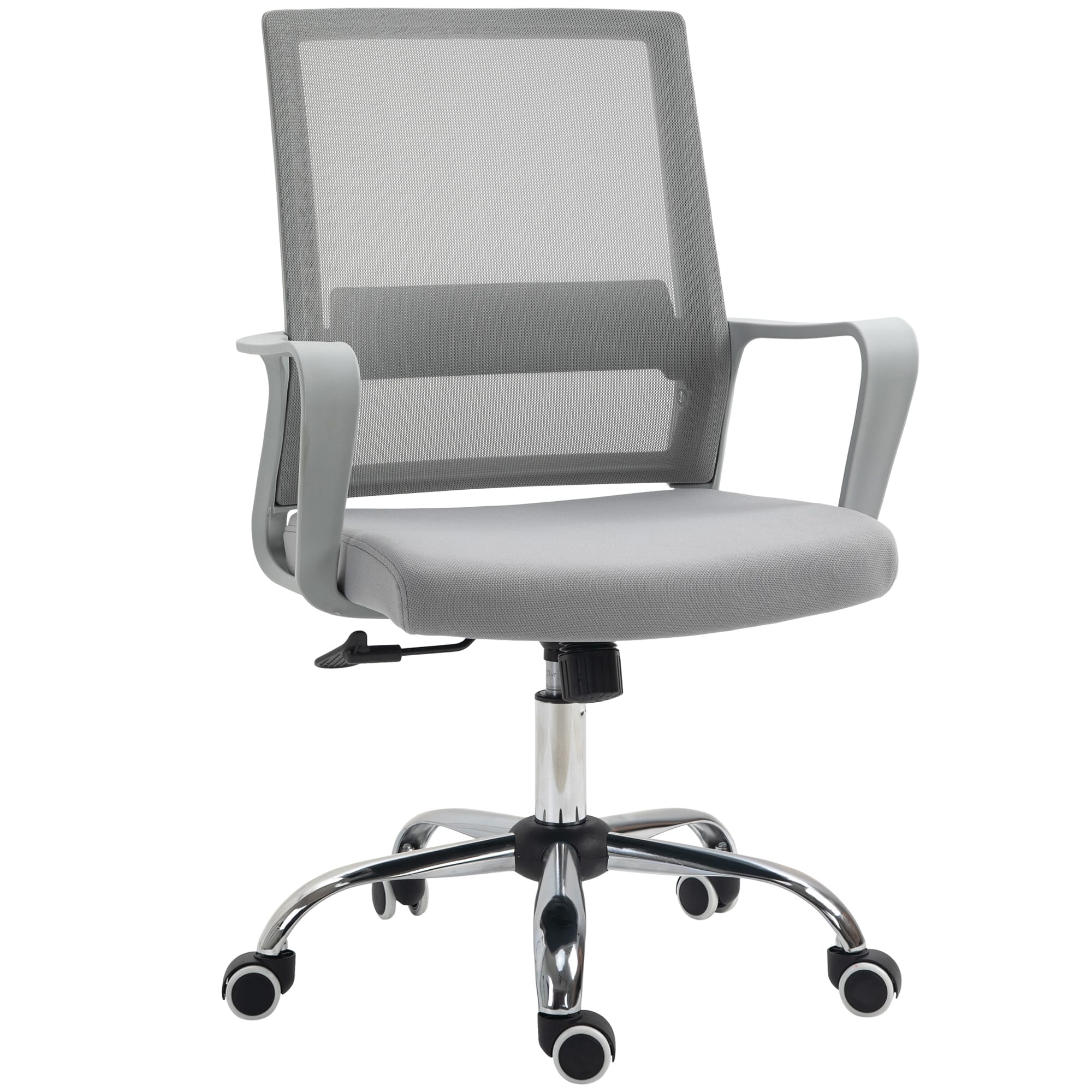 Vinsetto Chaise Bureau Ergonomique Grise Assise Ajustable Pivotante Confort Optimal   Aosom France