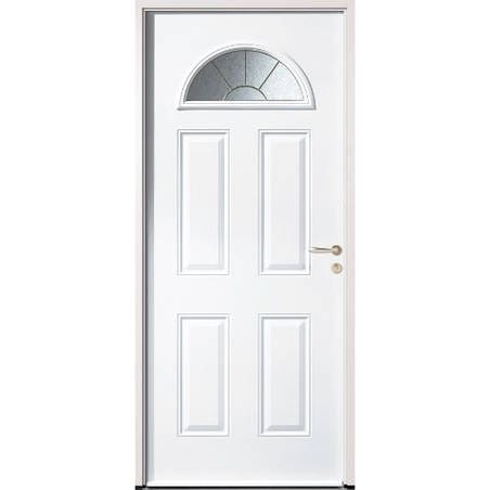 Porte d'entrée tiercée ACIER modèle YOKO avec semi fixe de 400 mm avec pose